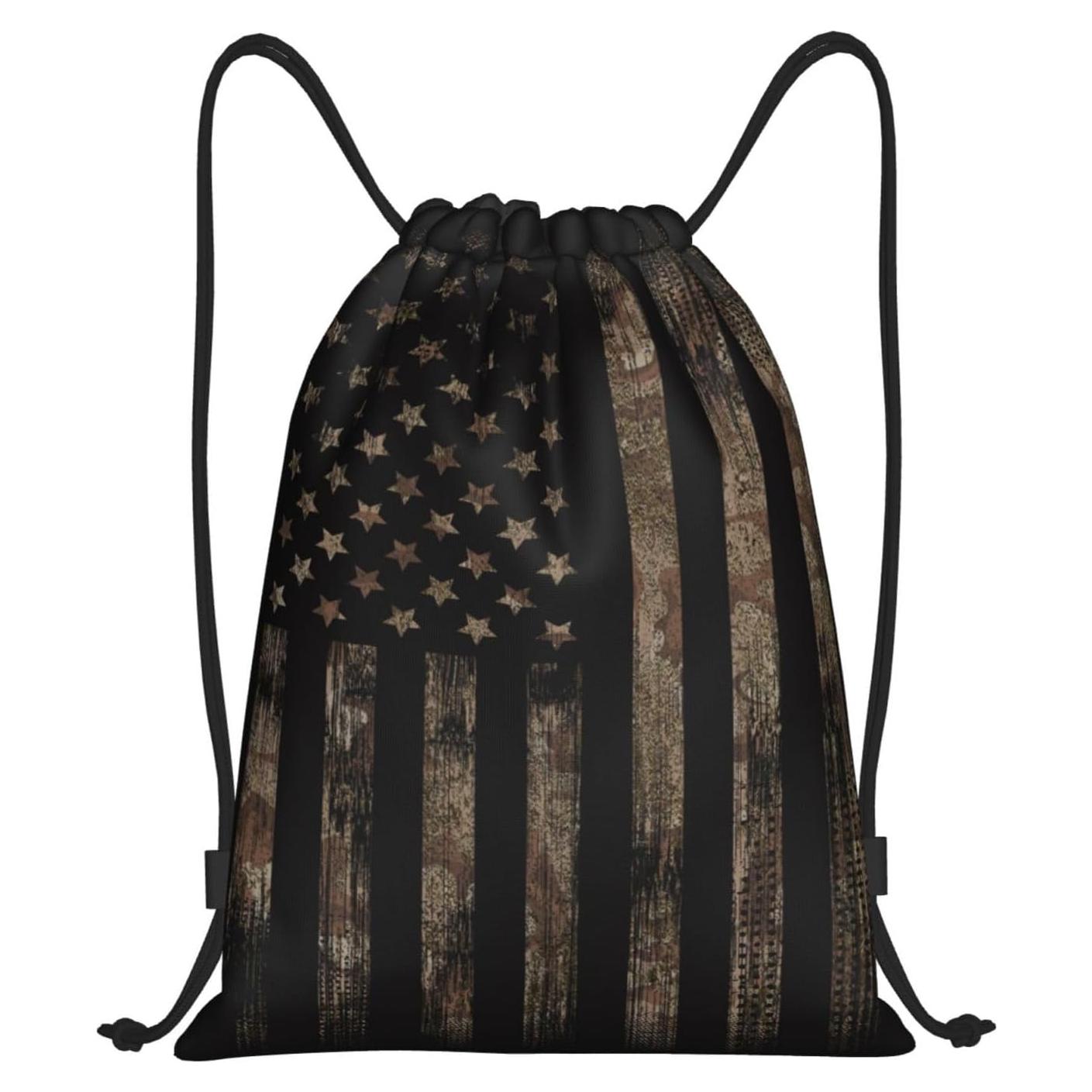 Mochila de Cuerda Camuflaje Marrón Gianlaima 35.6x42.9cm