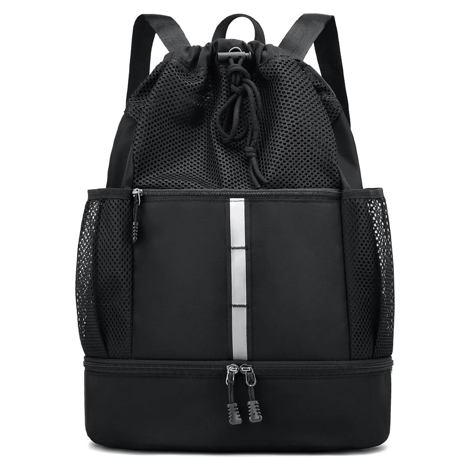 Bolsa de Gimnasio PinCute con Cuerda Negra 22.4L Impermeable