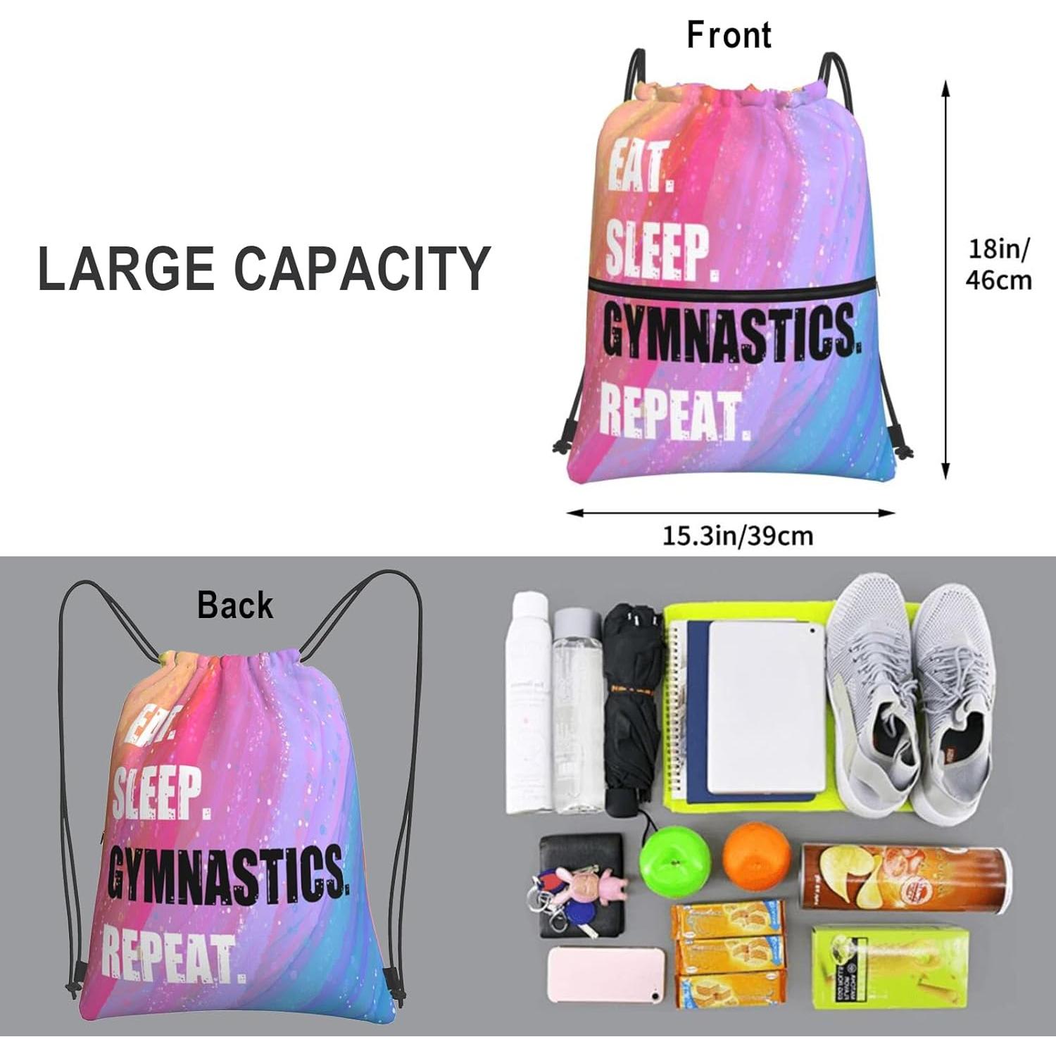 Mochila de Cuerda Impermeable Qilerongrong 46x39cm Unisex