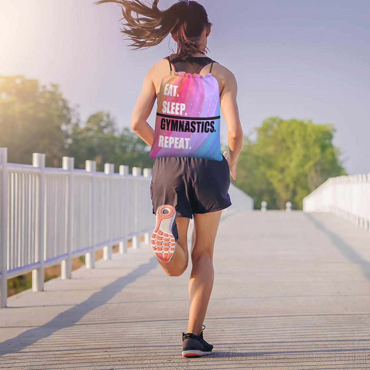 Mochila de Cuerda Impermeable Qilerongrong 46x39cm Unisex