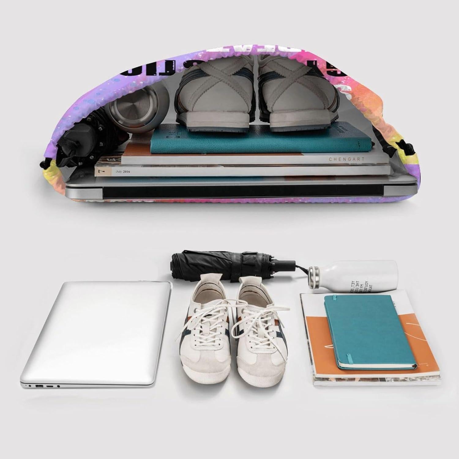 Mochila de Cuerda Impermeable Qilerongrong 46x39cm Unisex