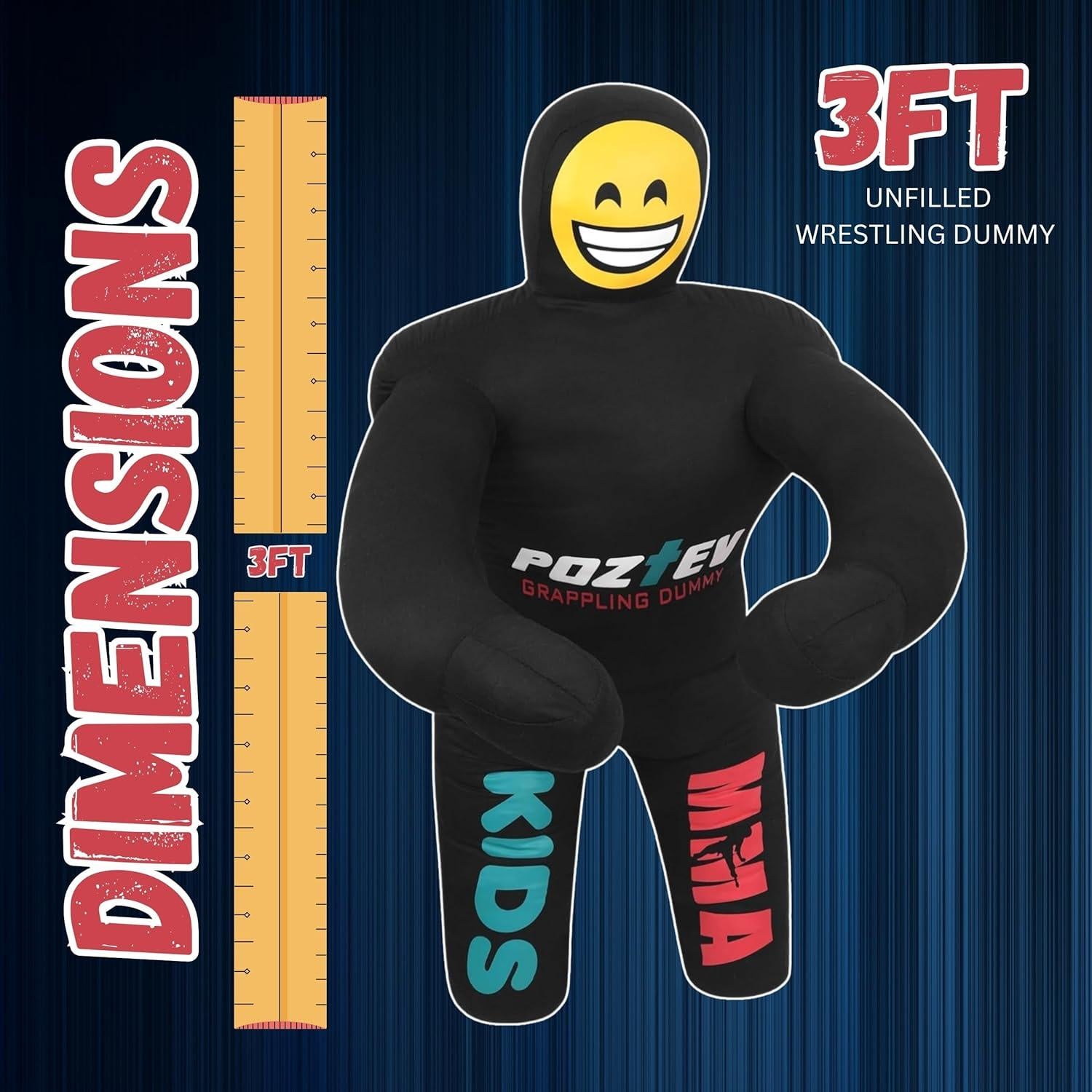 Muñeco de Grappling POZTEV 3 pies para Niños - Entrenamiento MMA
