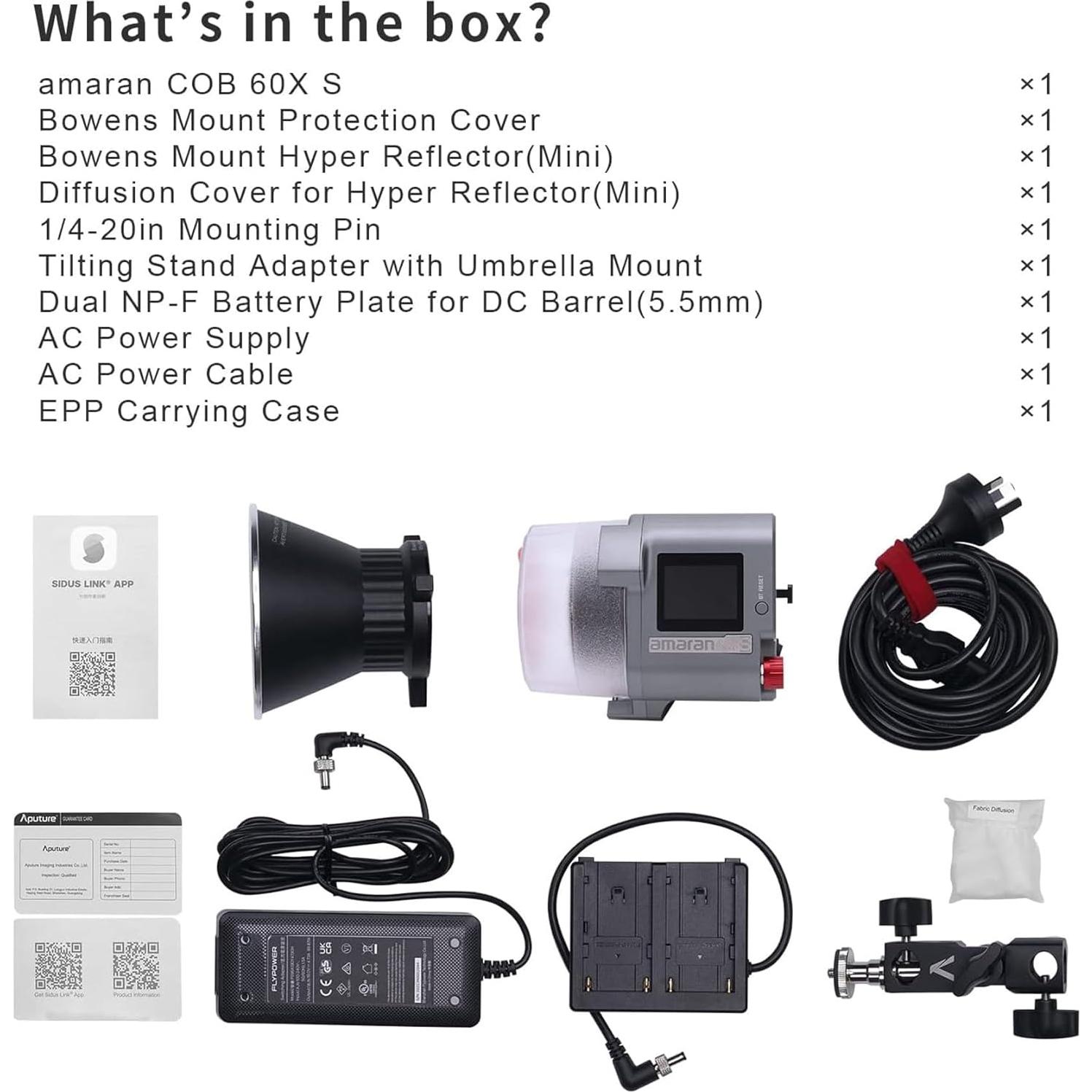 Aputure Amaran 60X S Luz LED Bi-Color 2700-6500K 65W