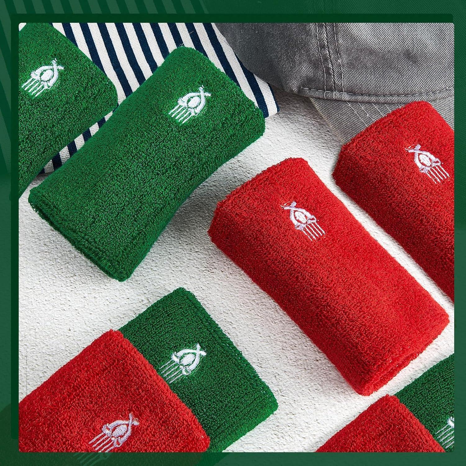 Muñequera de Lucha Deekin Roja y Verde 12.7x7.6 cm - 2 Piezas