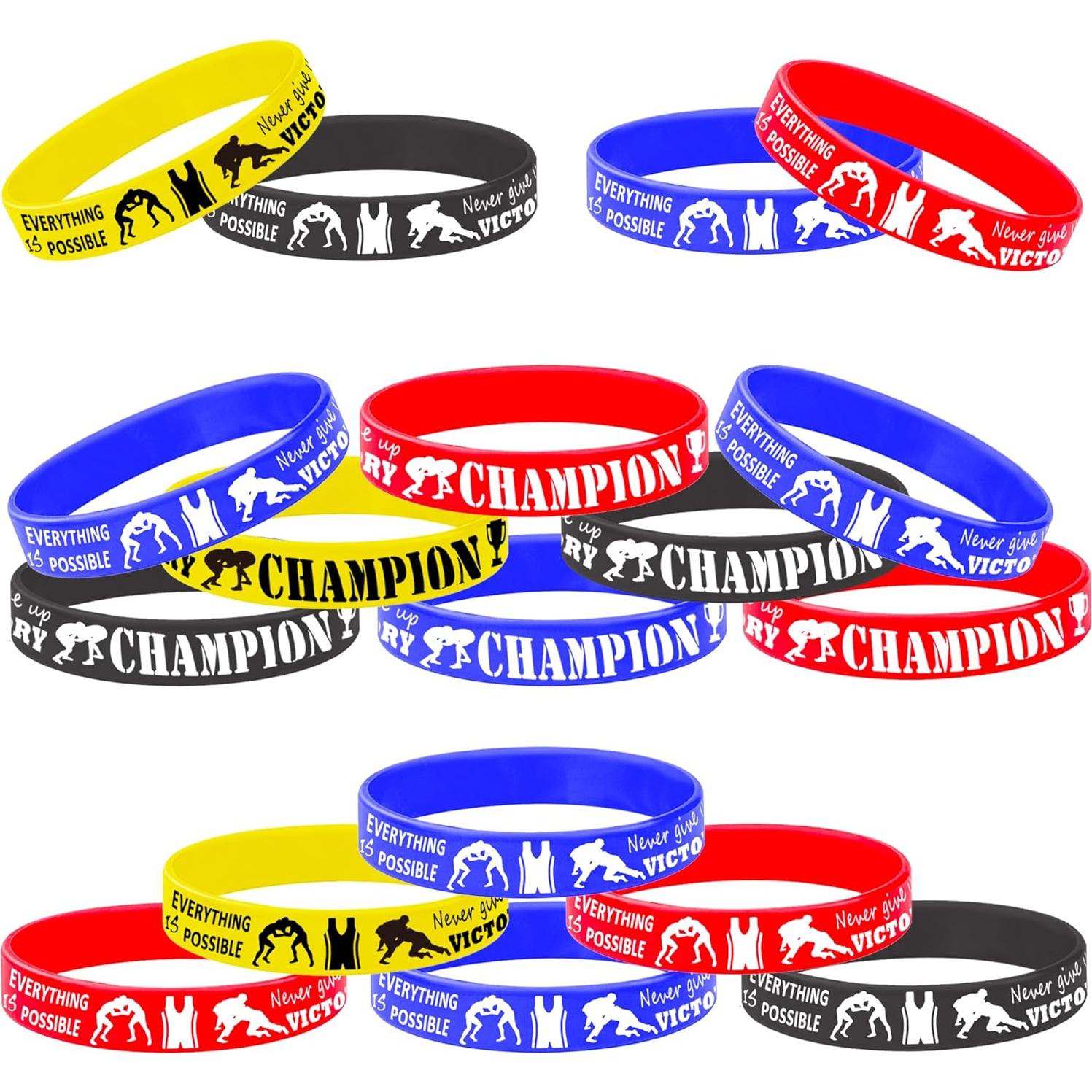 CupaPlay 36 Pulseras de Silicona para Fiesta Jiu-Jitsu