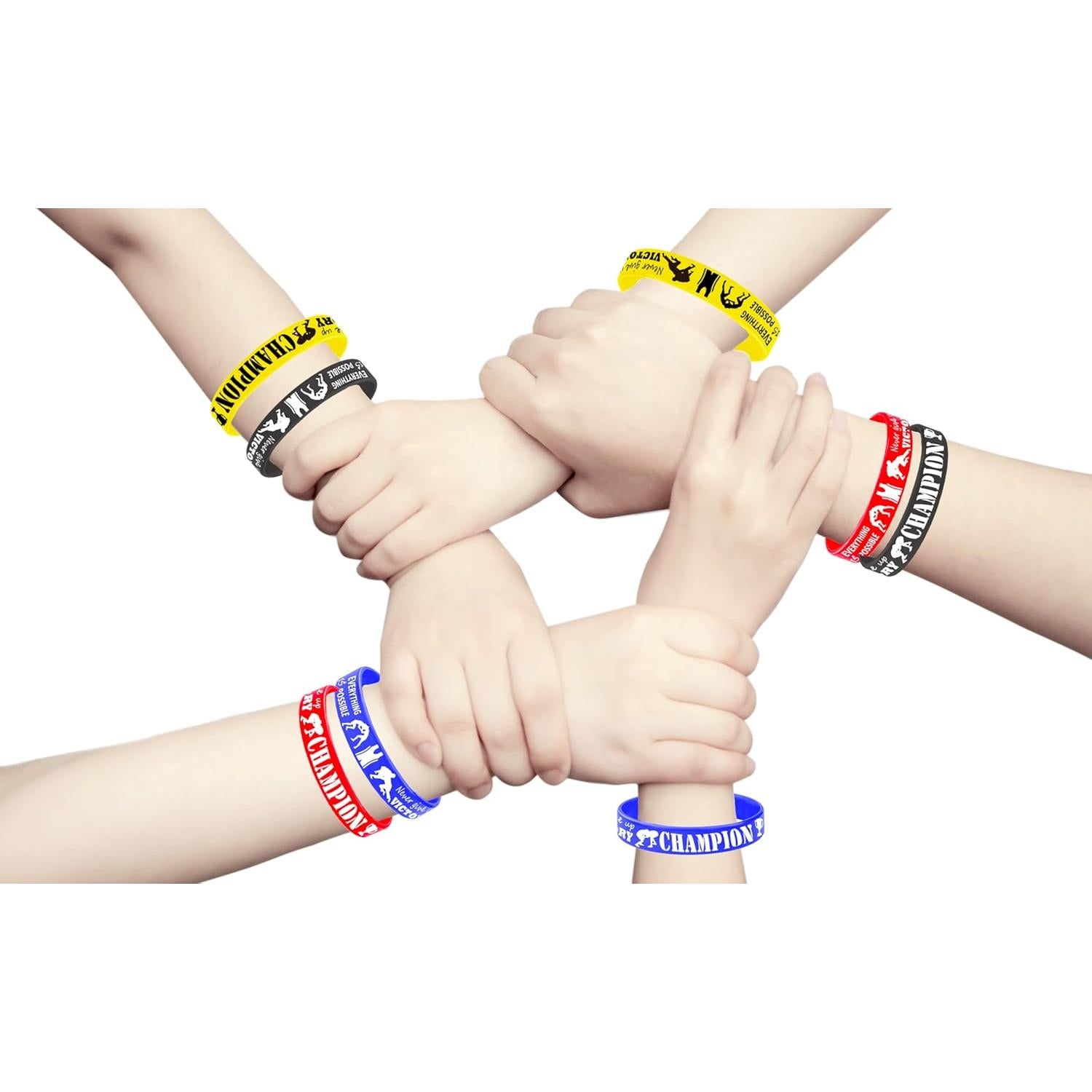 CupaPlay 36 Pulseras de Silicona para Fiesta Jiu-Jitsu