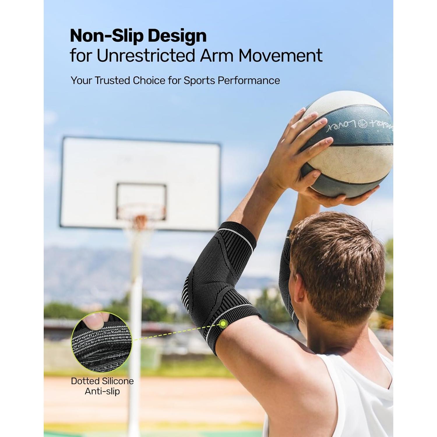 Manga de Compresión para Codo Rakiie - Alivio Tendonitis - Mediana