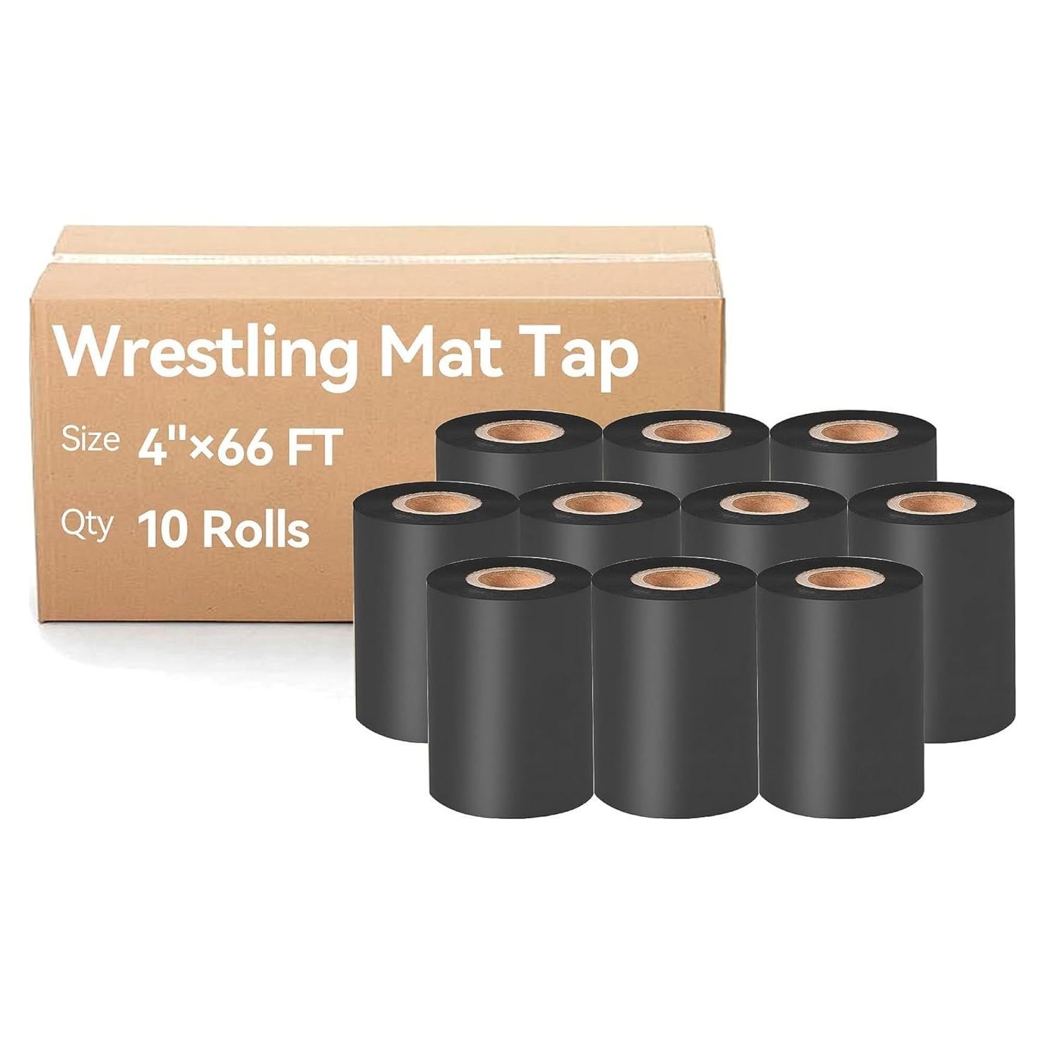 Cinta de Lucha Negra Joisonwoo - 10 Rollos 10.16 cm x 20.12 m