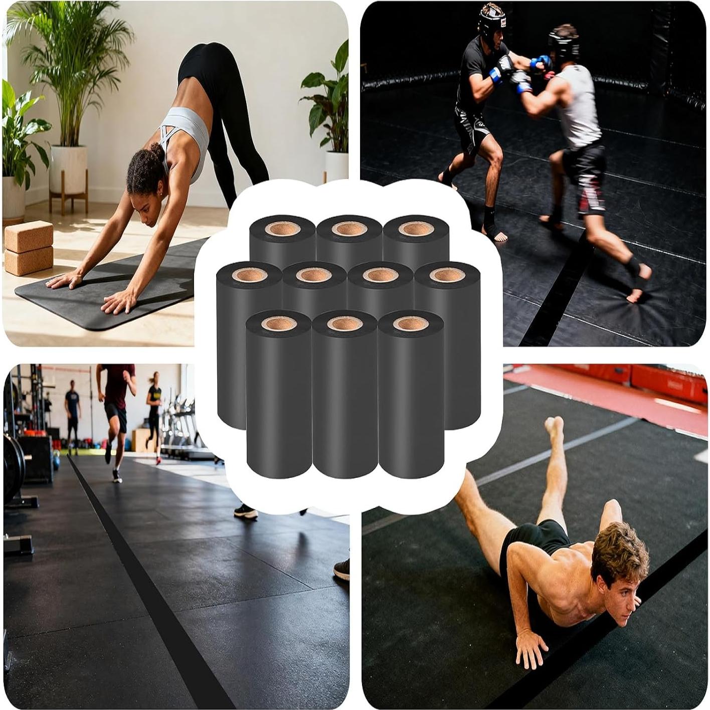 Cinta de Lucha Negra Joisonwoo - 10 Rollos 10.16 cm x 20.12 m