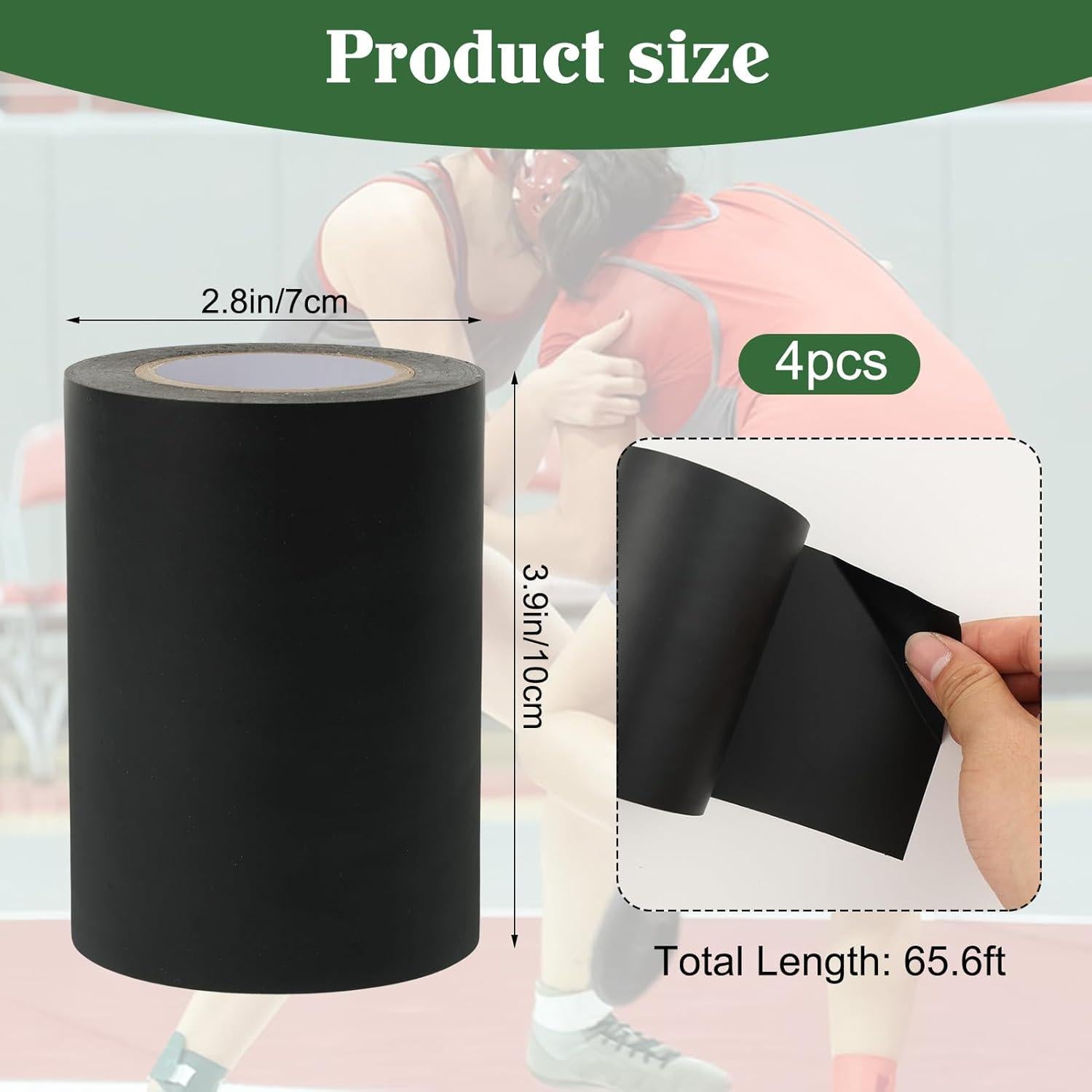 Cinta de Mat de Lucha Foxtell 4 Rollos PVC 9.9 cm x 20 m