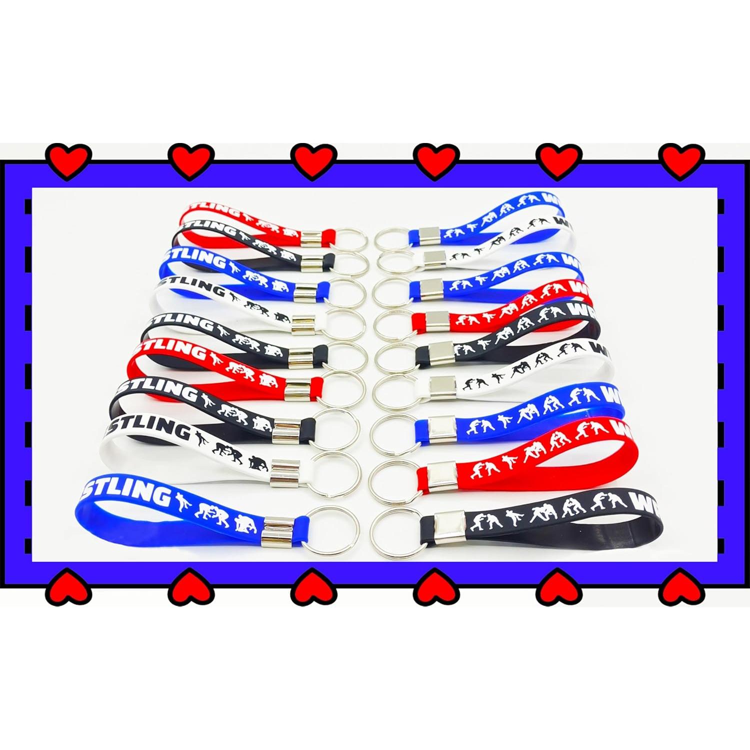 24 Llavero de Silicona Temática de Lucha ATSMOICY