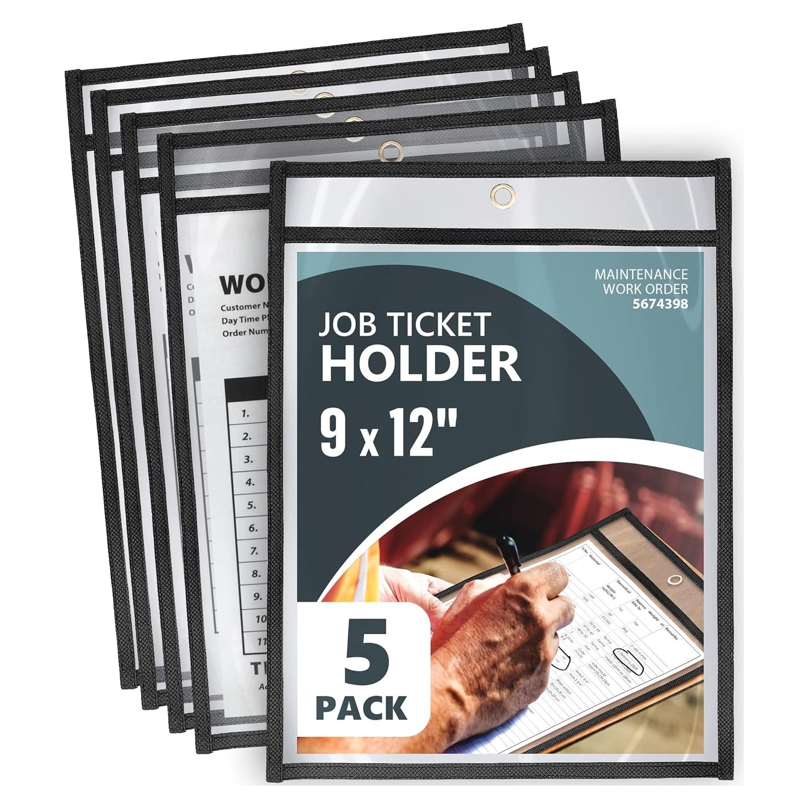 Paquete de 5 Sujetadores de Tickets JUZARI 9x12 cm Alta Resistencia