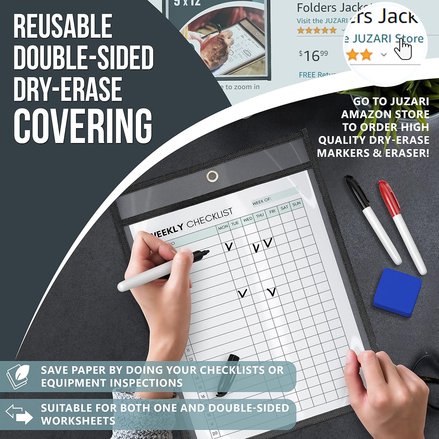 Paquete de 5 Sujetadores de Tickets JUZARI 9x12 cm Alta Resistencia