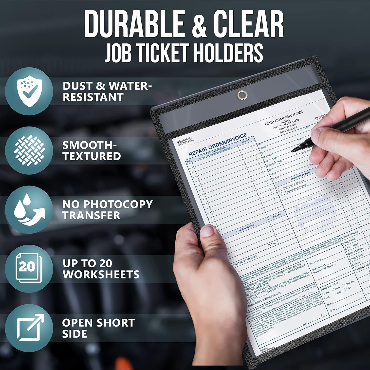 Paquete de 5 Sujetadores de Tickets JUZARI 9x12 cm Alta Resistencia