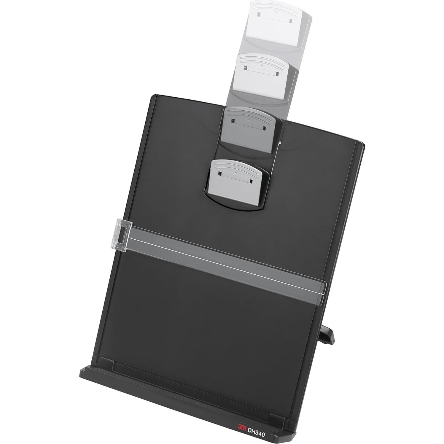 Soporte de Documentos 3M DH340MB, Clip Ajustable Negro