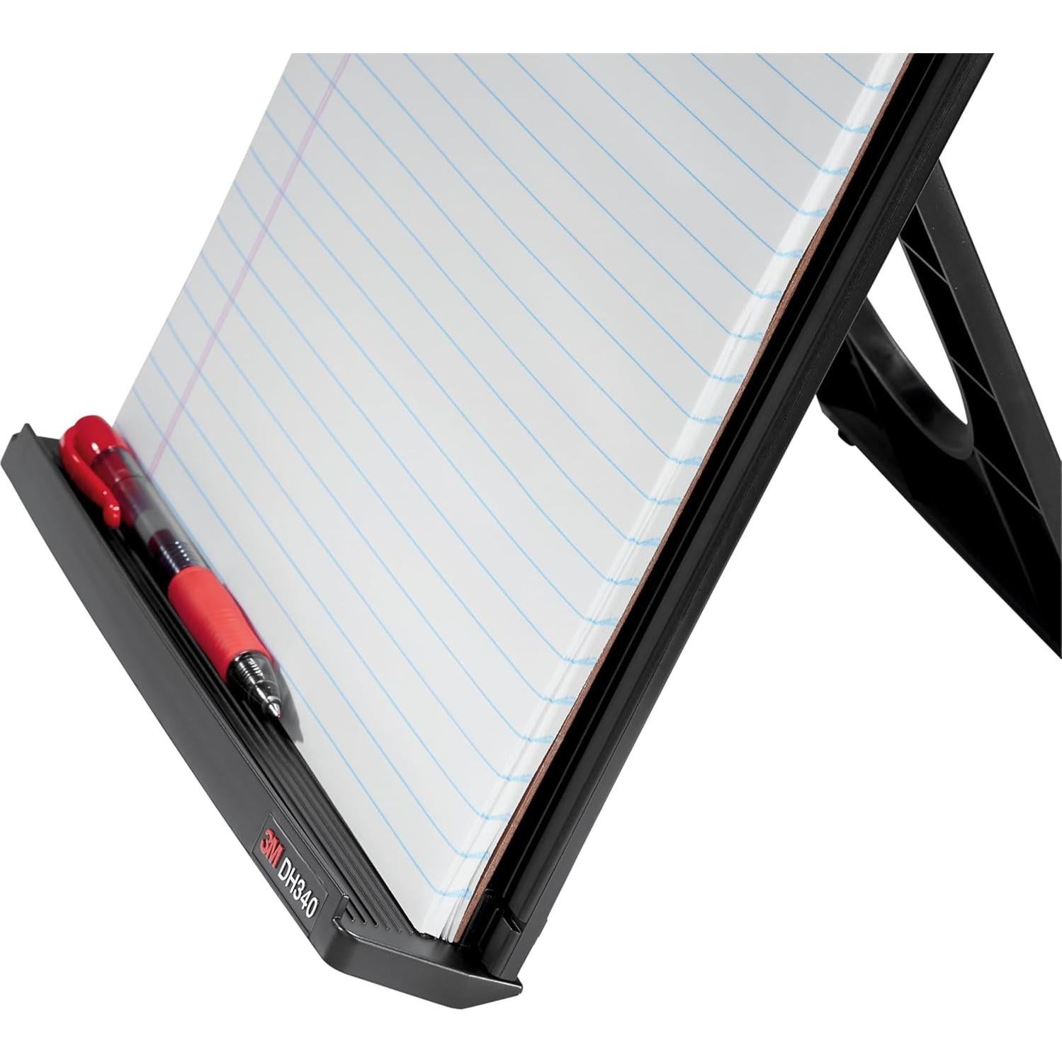 Soporte de Documentos 3M DH340MB, Clip Ajustable Negro