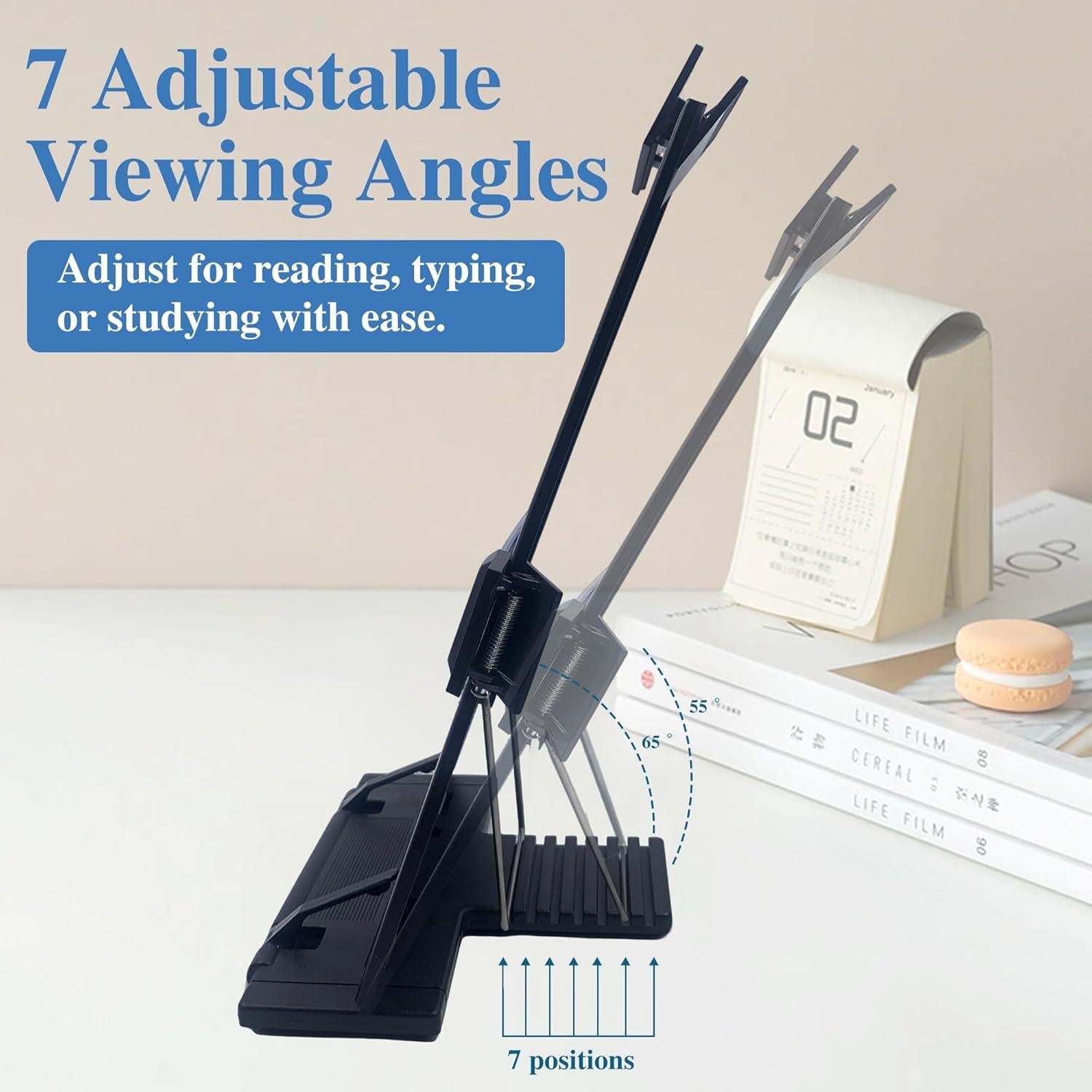 Soporte de Documentos Ajustable Keenjorika Negro 7 Posiciones