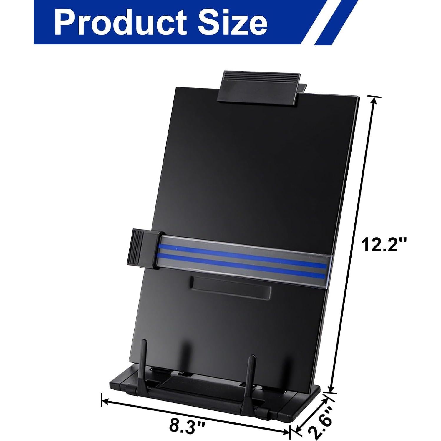 Soporte de Documentos Lawei 2 Piezas Ajustable Negro A4