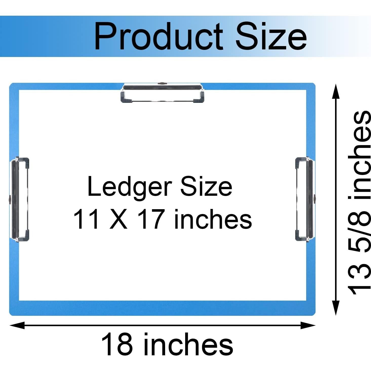 Clipboard Acocony Extra Grande 28x43 cm Azul Paquete de 2