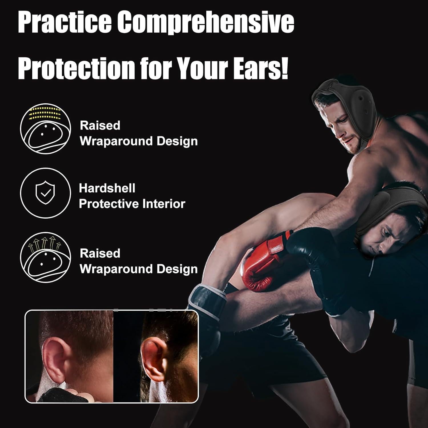 Cabezal de Lucha Qixomo para Jóvenes - Protección Oídos Coliflor