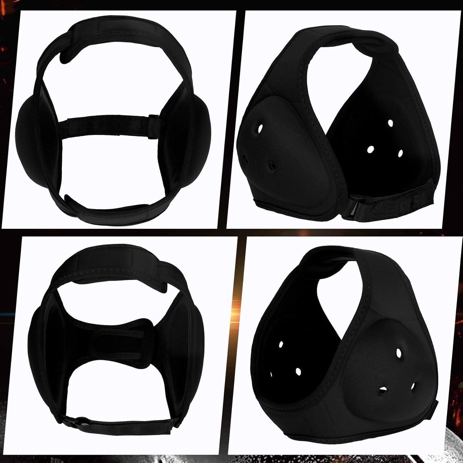 Equipo de Lucha para Niños Jerify - Cabezal Protector Ajustable Negro