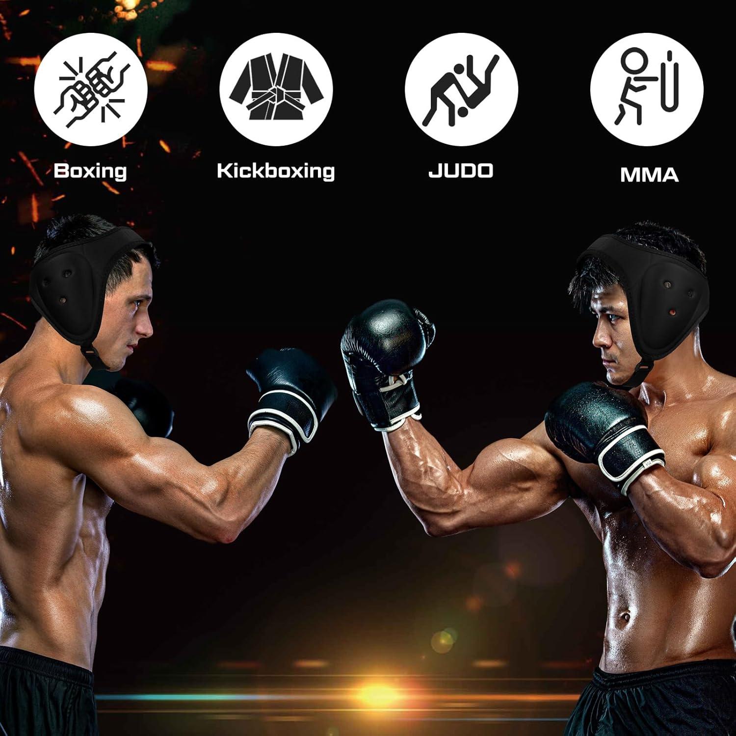 Equipo de Lucha para Niños Jerify - Cabezal Protector Ajustable Negro