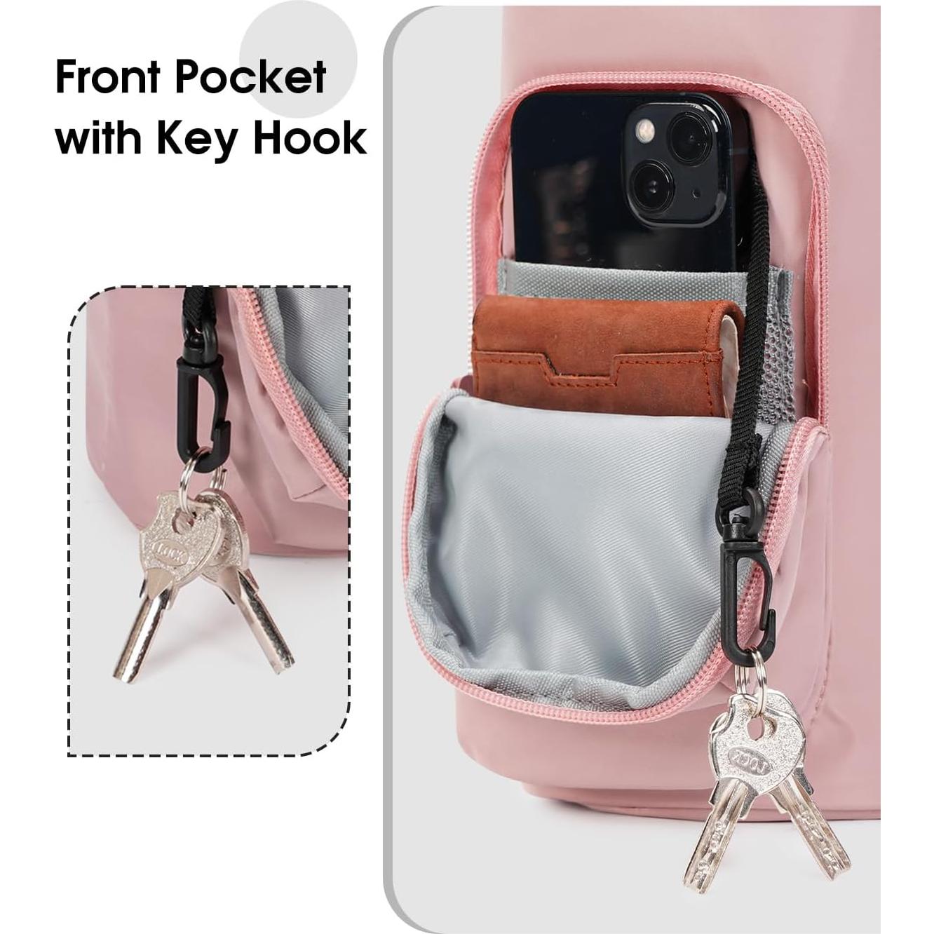 Bolsa Portabotellas de Agua Ceneda Rosa 0.95L 1.18L Aislada