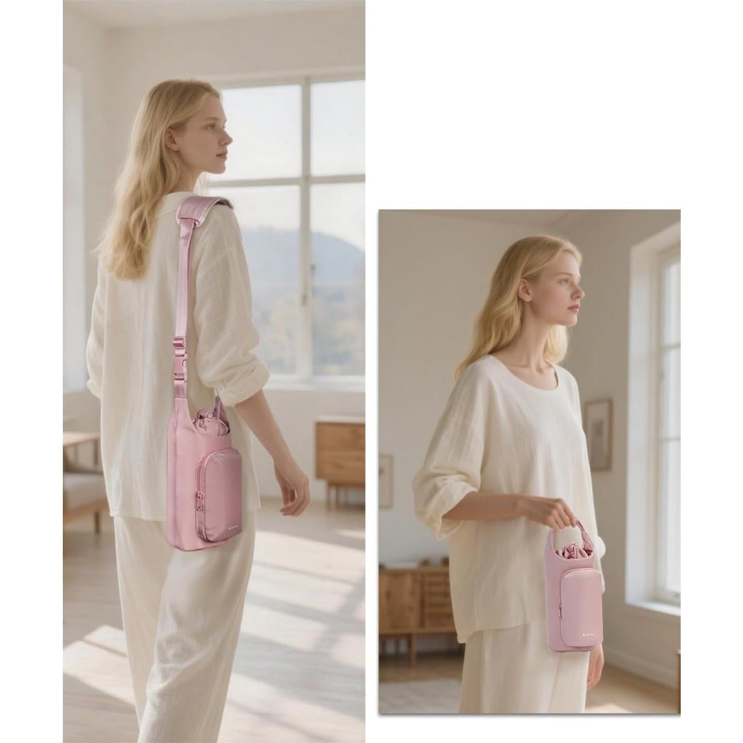 Bolsa Portabotellas de Agua Ceneda Rosa 0.95L 1.18L Aislada