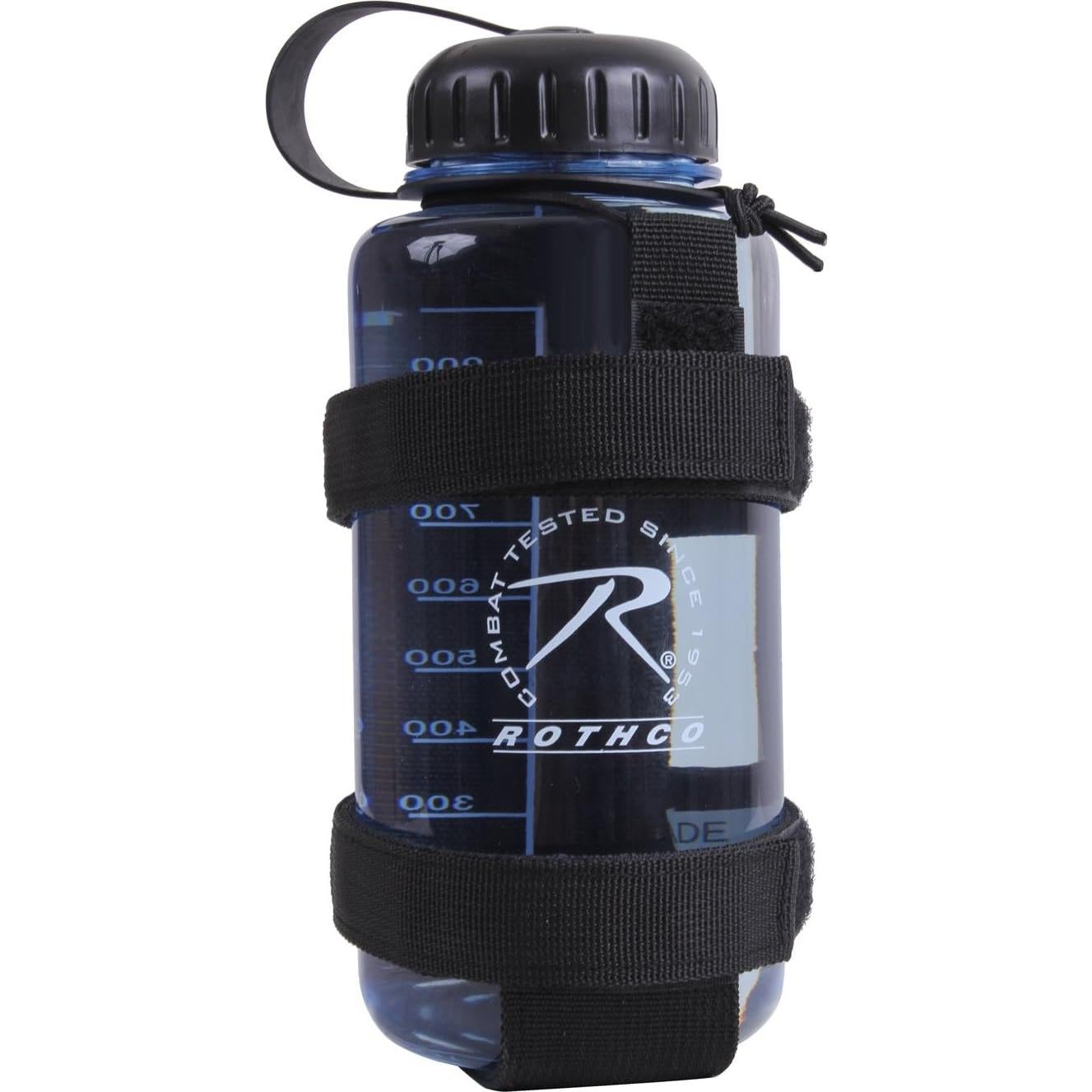 Portabotellas MOLLE Ligero Rothco Negro para Acampar