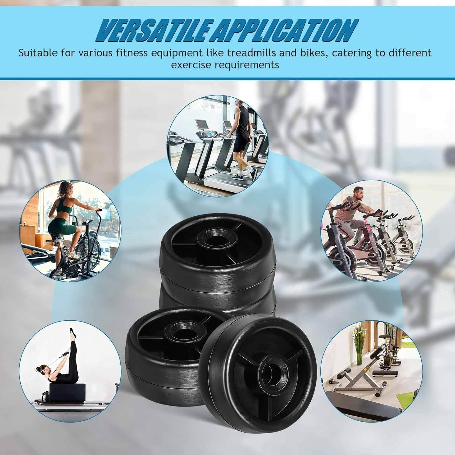 Ruedas de Fitness SOLUSTRE 5cm para Cinta de Correr y Bicicleta