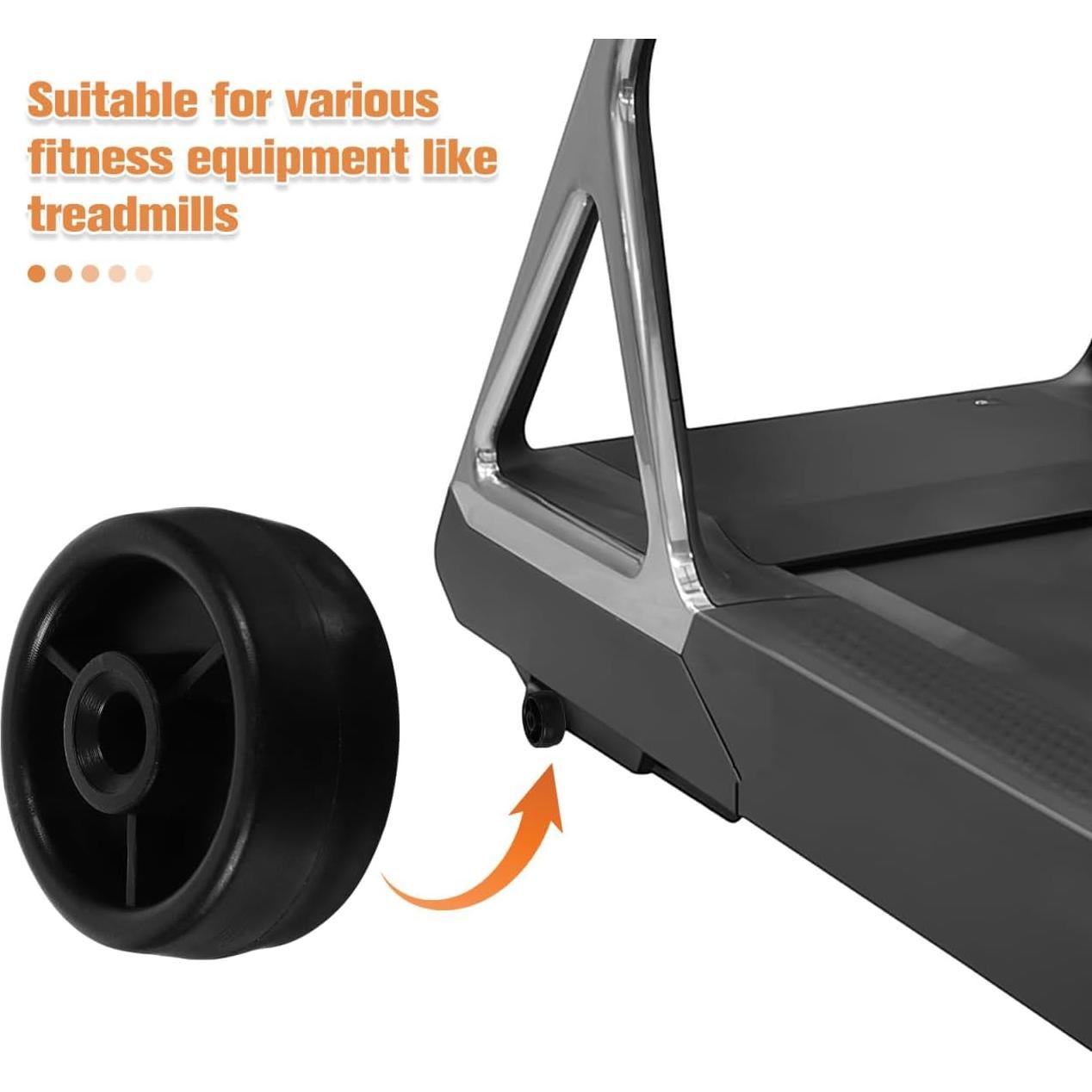 Ruedas de Fitness SOLUSTRE 5cm para Cinta de Correr y Bicicleta