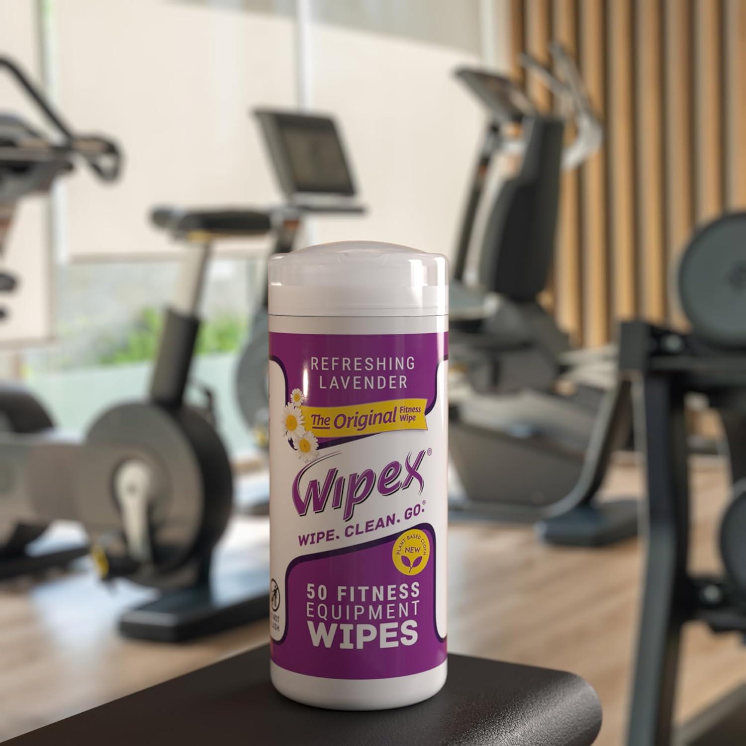 Toallitas Wipex para Equipos de Fitness - 50 Unidades Lavanda