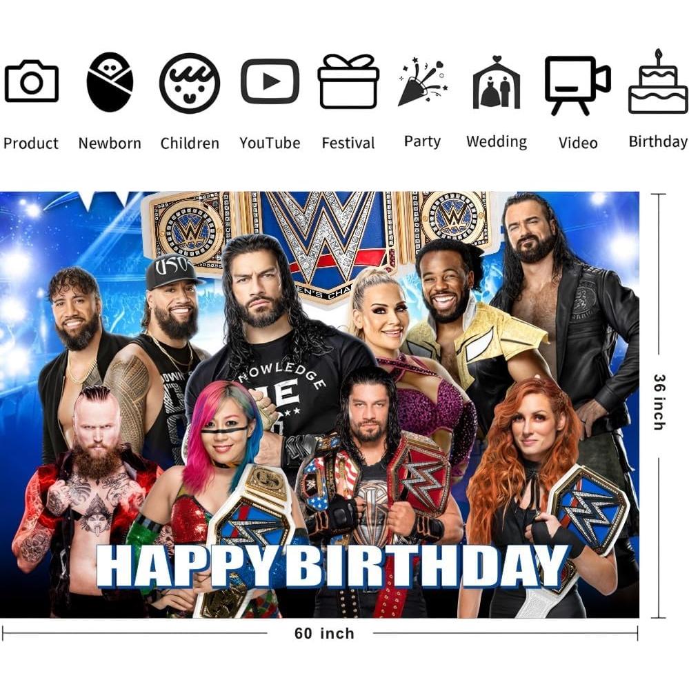 Fondo Decorativo de Pared ARHAVI para Fiesta de Lucha 1.52x1m