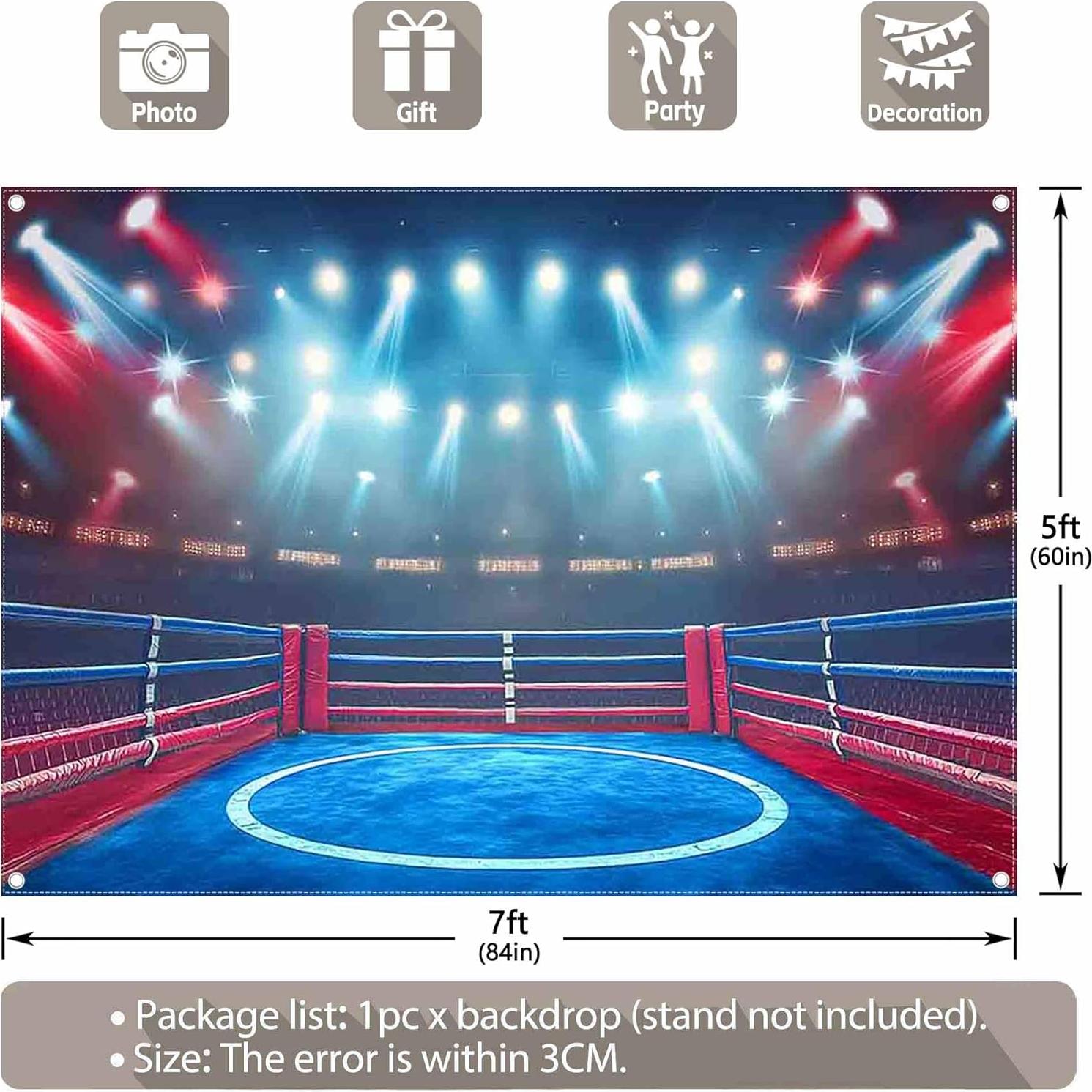 Fondo de Fotografía ZTHMOE 213x152 cm Boxeo Arena