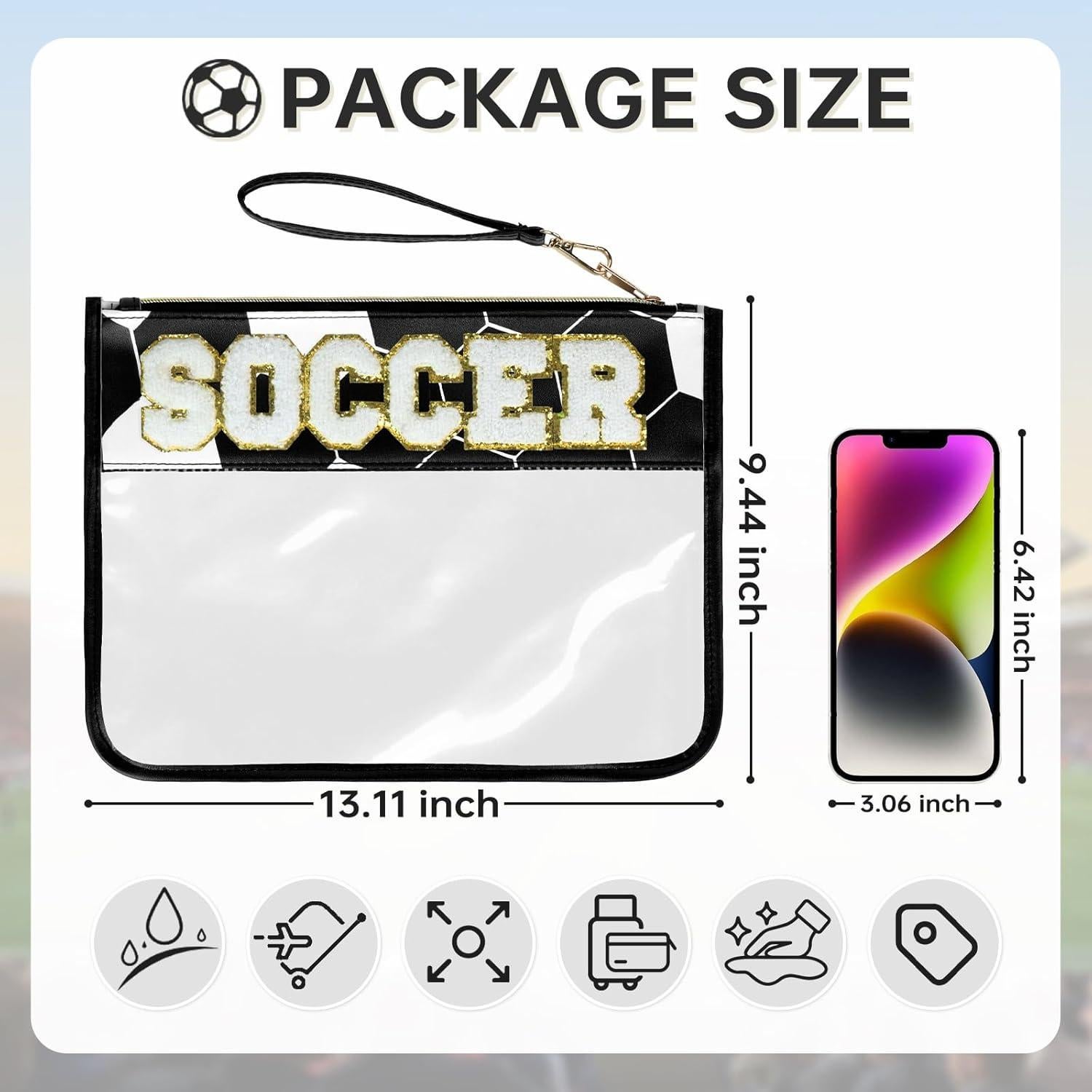 Bolsa de Regalo de Fútbol YDB-TM Transparente 29.5x20.8cm