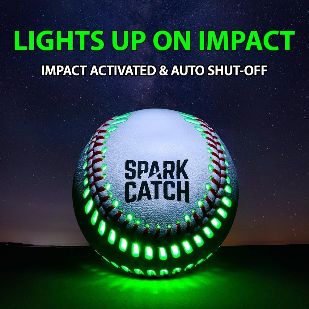 Pelota de Béisbol Iluminada SPARK CATCH Verde Neón 30.48 cm