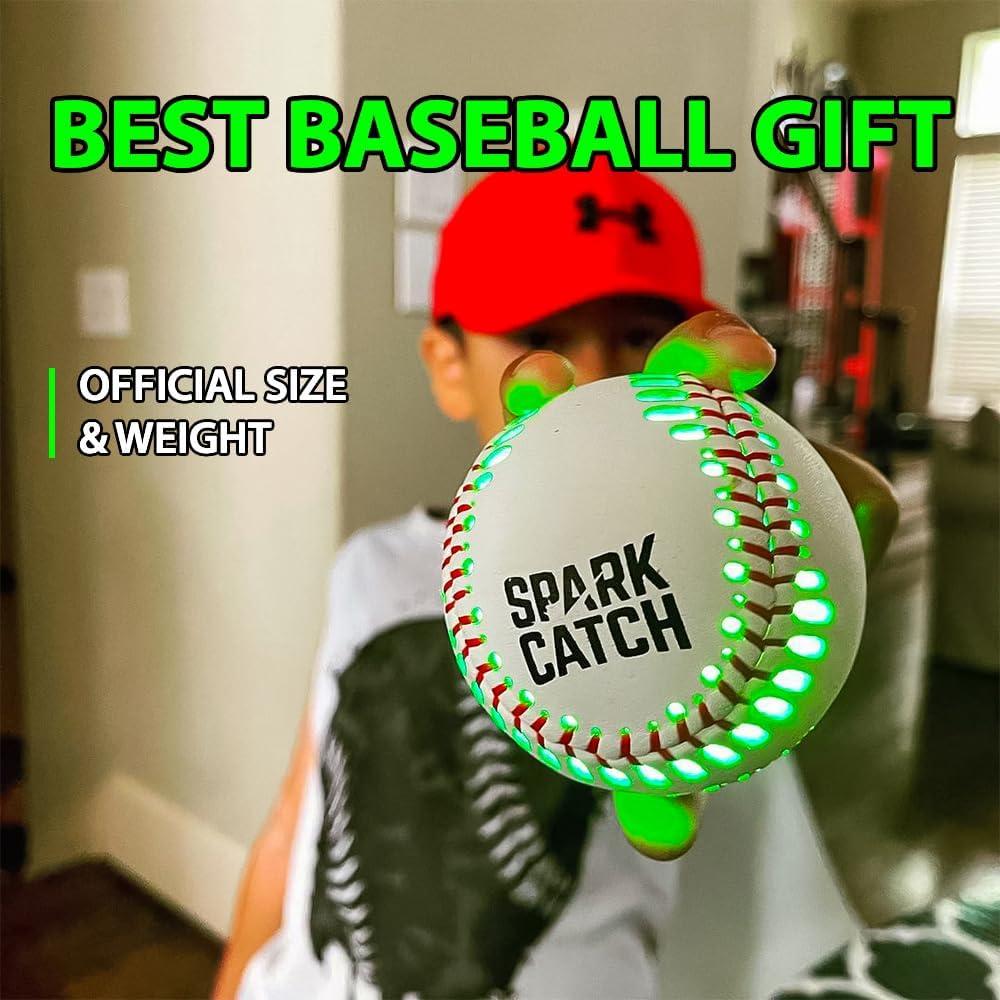 Pelota de Béisbol Iluminada SPARK CATCH Verde Neón 30.48 cm