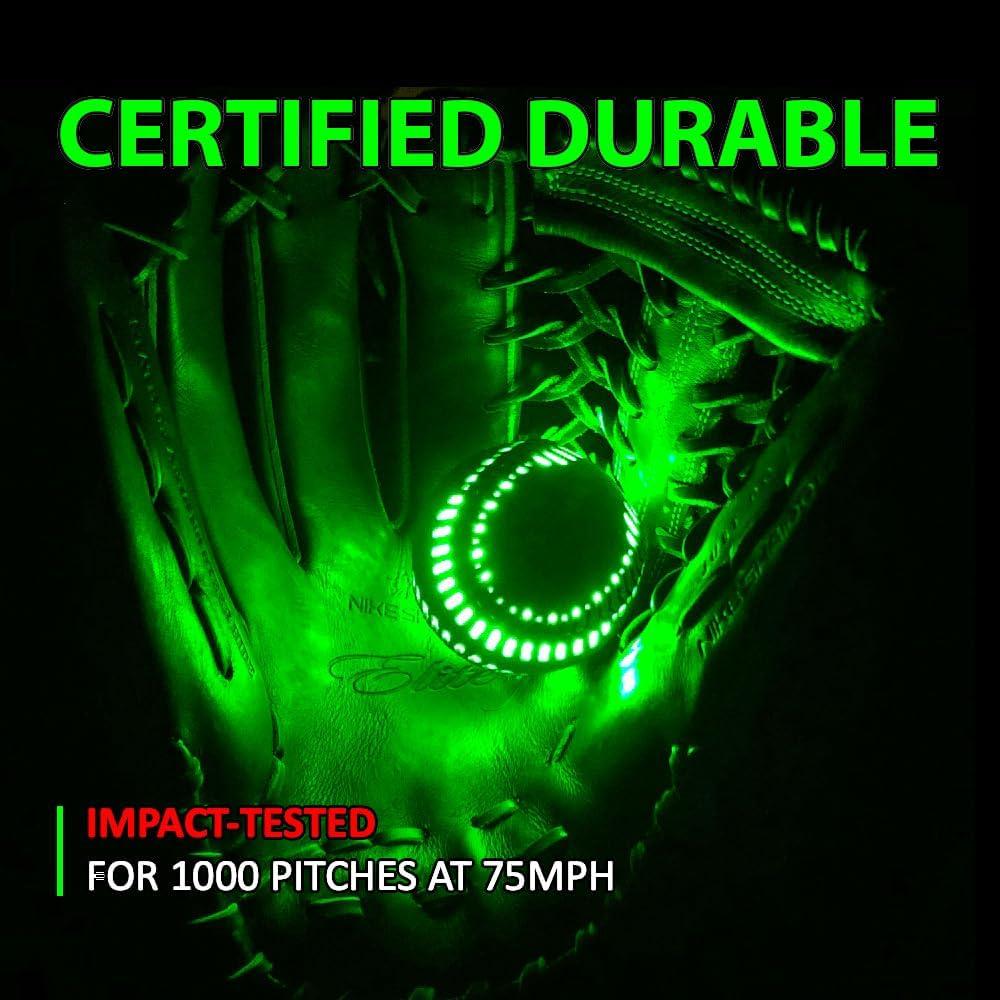 Pelota de Béisbol Iluminada SPARK CATCH Verde Neón 30.48 cm