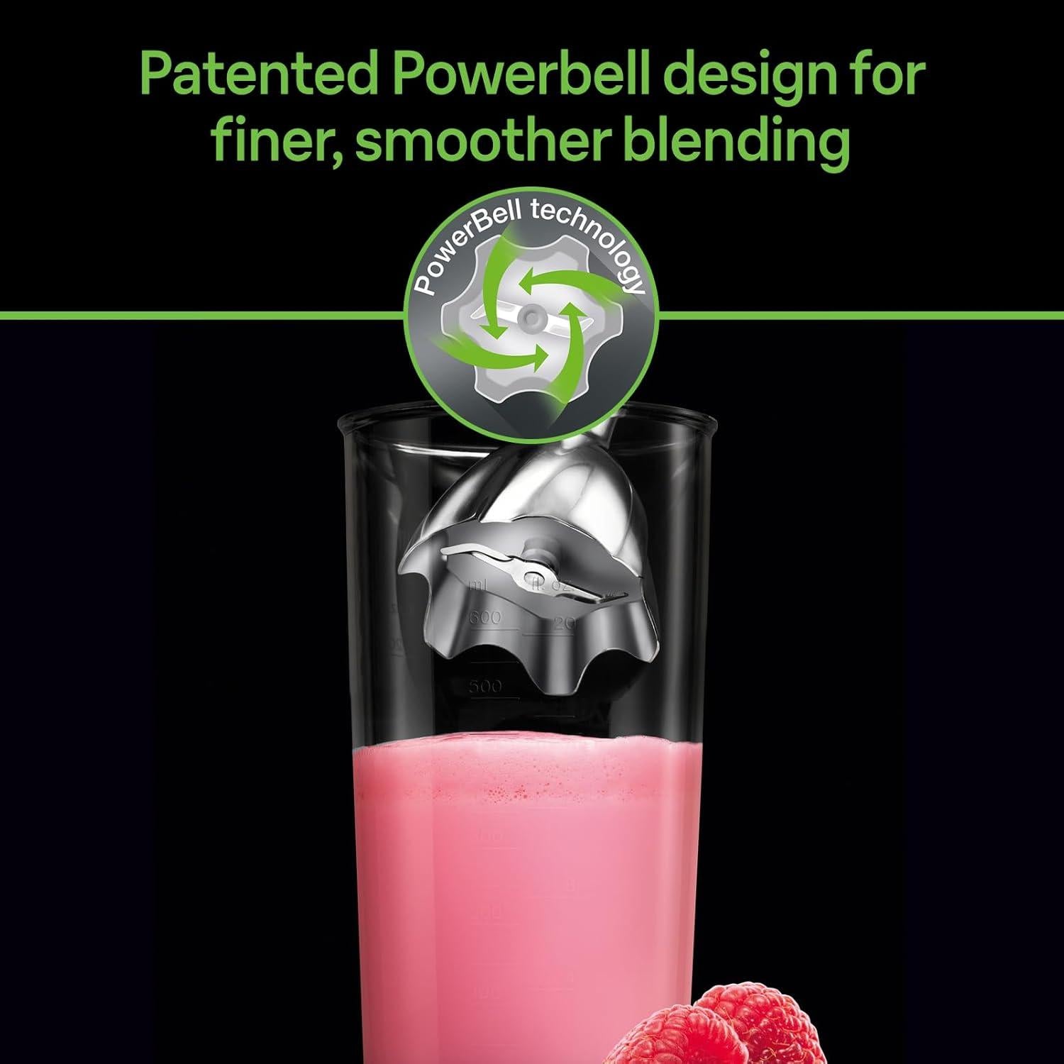 Braun MultiQuick 5 Immersion Hand Blender with Dual Speed + Turbo and Patented Technology, 350W - Includes Beaker and Whisk, Black, MQ505