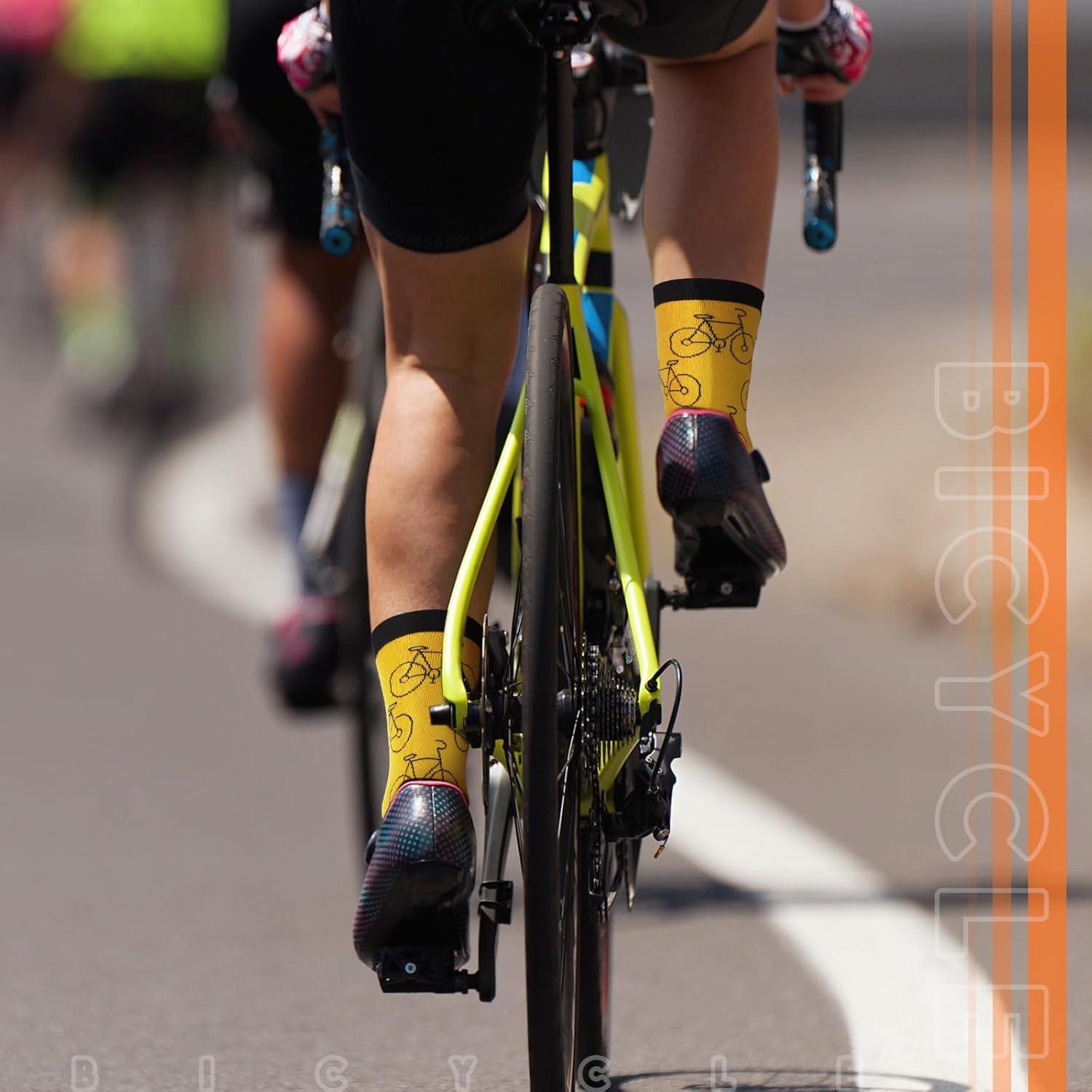 6 Pares de Calcetines de Ciclismo Zoooyawn para Hombres y Mujeres