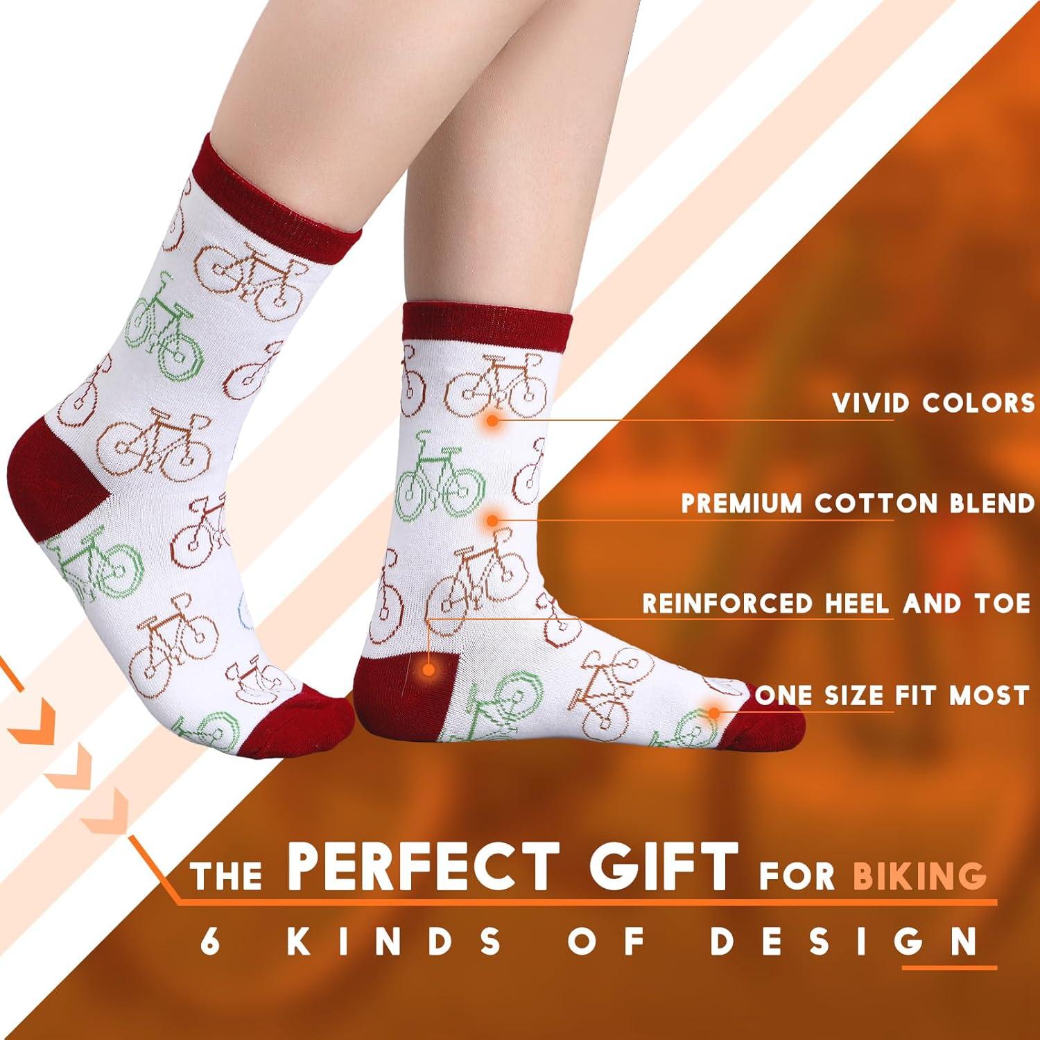 6 Pares de Calcetines de Ciclismo Zoooyawn para Hombres y Mujeres