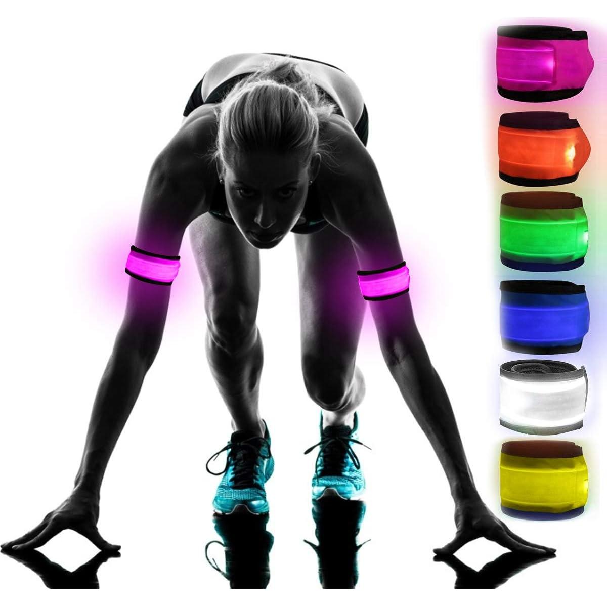 Pulseras Slap LED ESONSTYLE 6 Pcs para Seguridad Nocturna