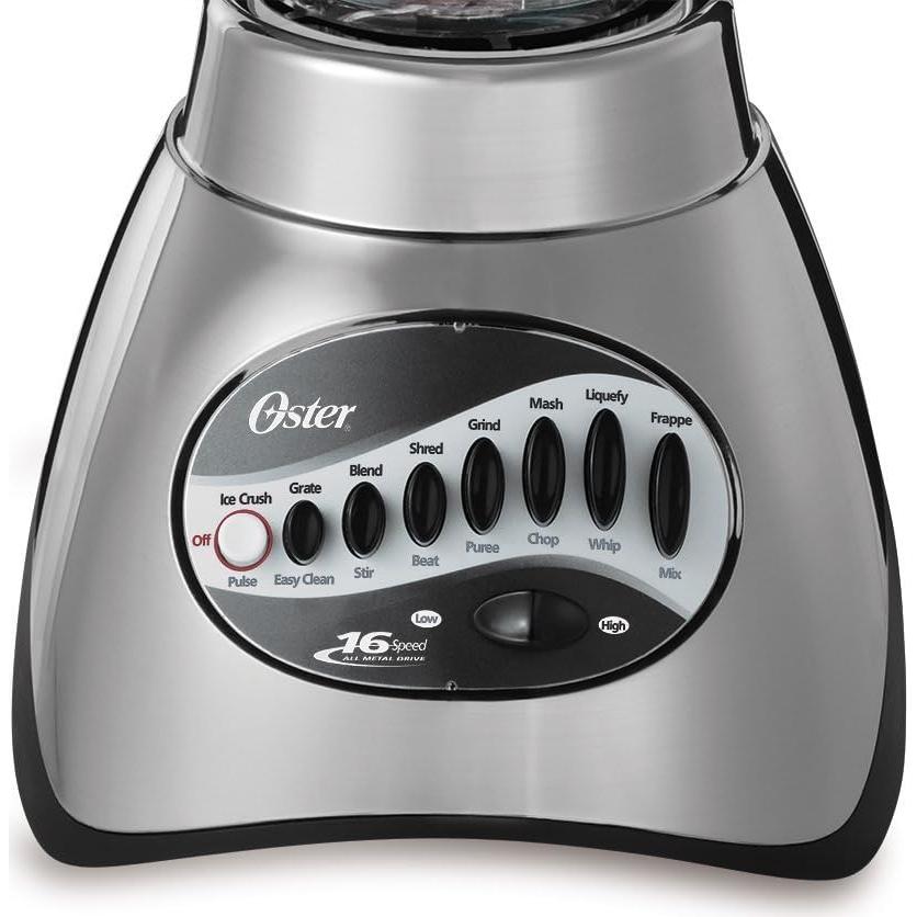 Licuadora Oster 16 Velocidades con Picadora y Jarra de Vidrio