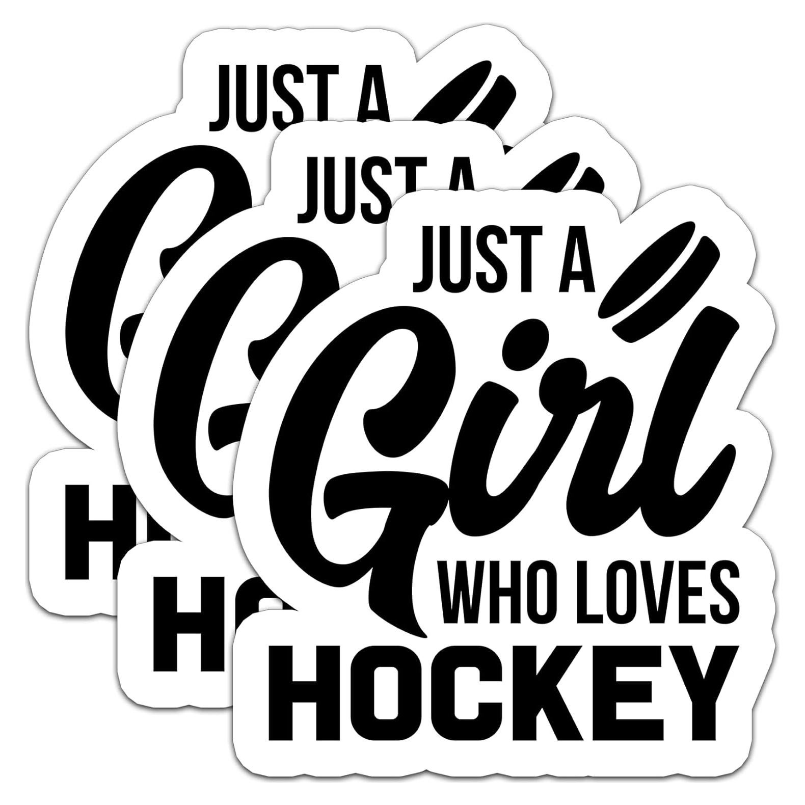 Calcomanías Impermeables HYKADEUS para Chicas Hockey 7.6 cm