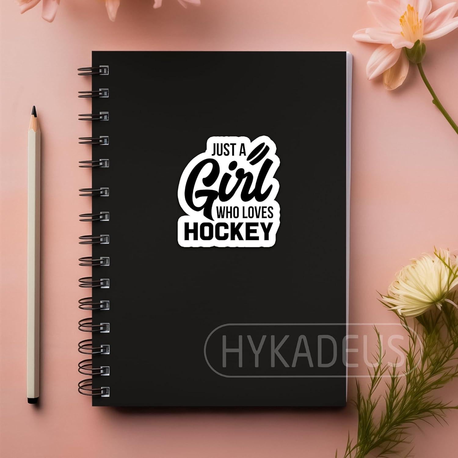 Calcomanías Impermeables HYKADEUS para Chicas Hockey 7.6 cm