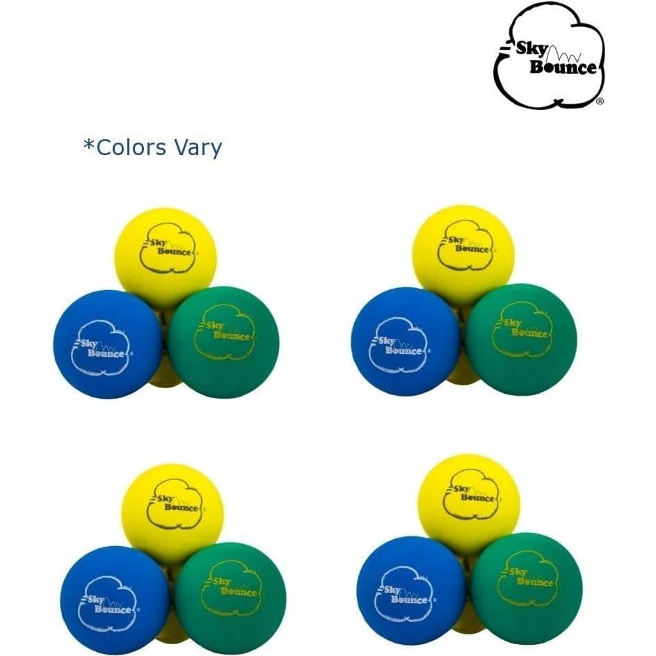 Pelotas de Mano de Goma Sky Bounce 5.72 cm Variadas - Paquete de 12