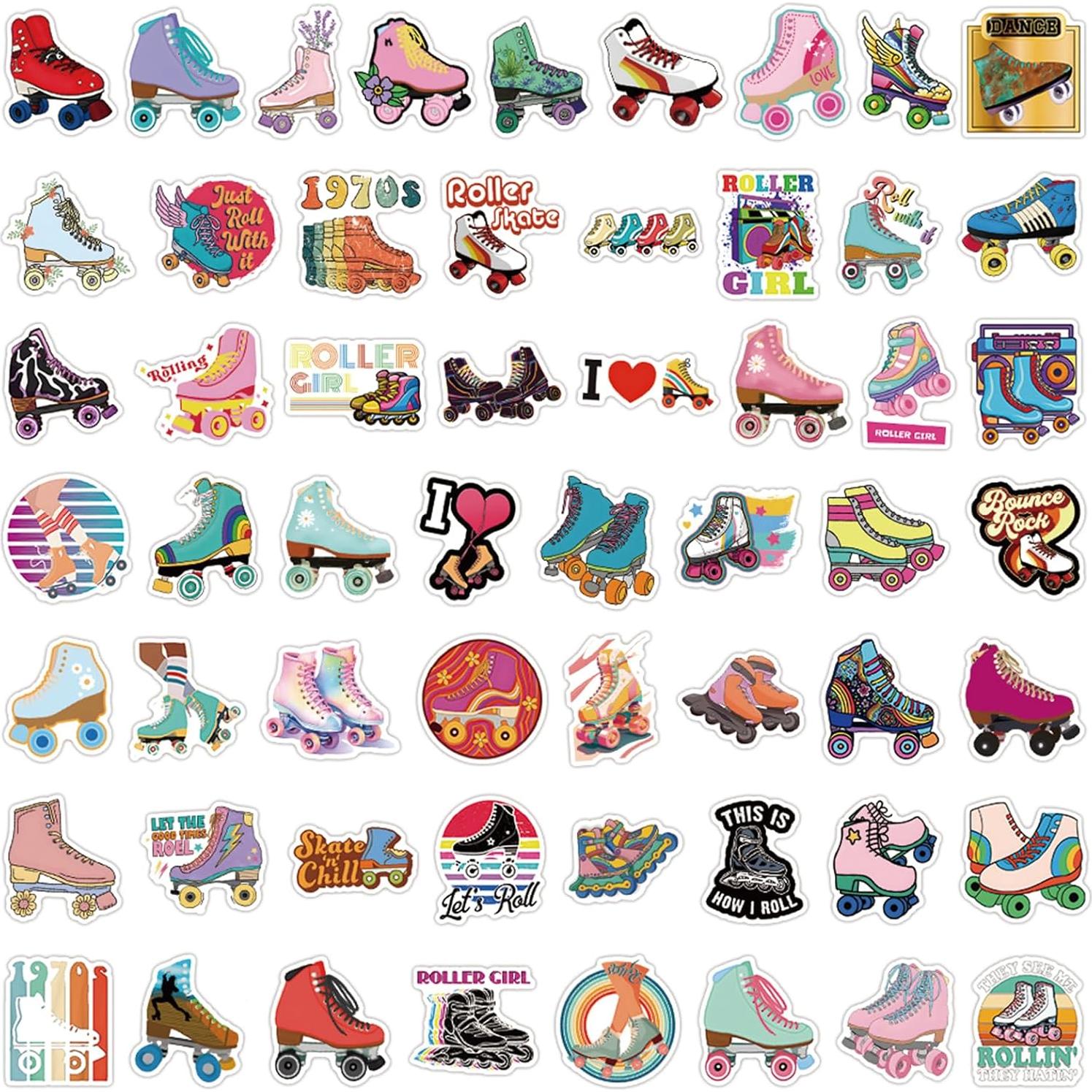 Pegatinas de Patinaje sobre Ruedas PAOPOORUI 55 Piezas Impermeables