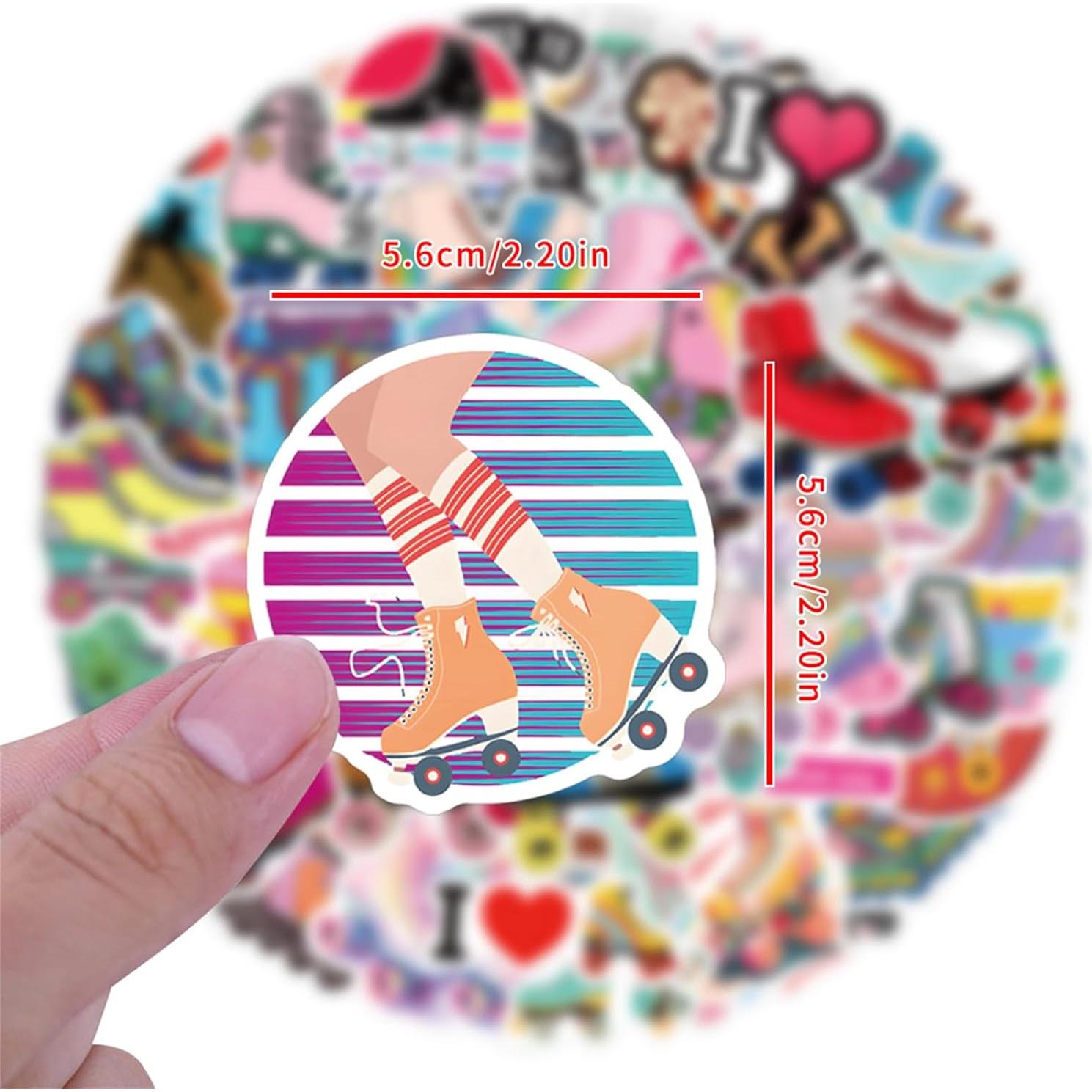 Pegatinas de Patinaje sobre Ruedas PAOPOORUI 55 Piezas Impermeables