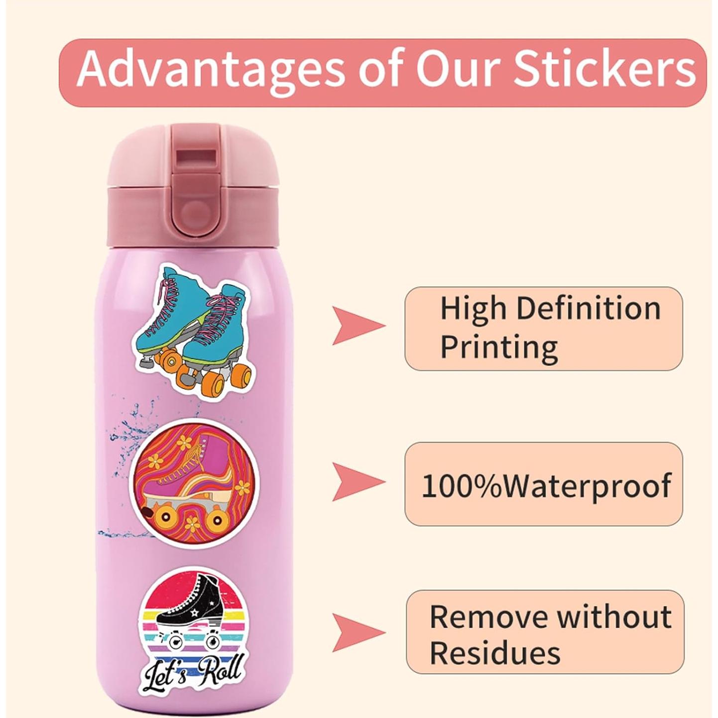 Pegatinas de Patinaje sobre Ruedas PAOPOORUI 55 Piezas Impermeables