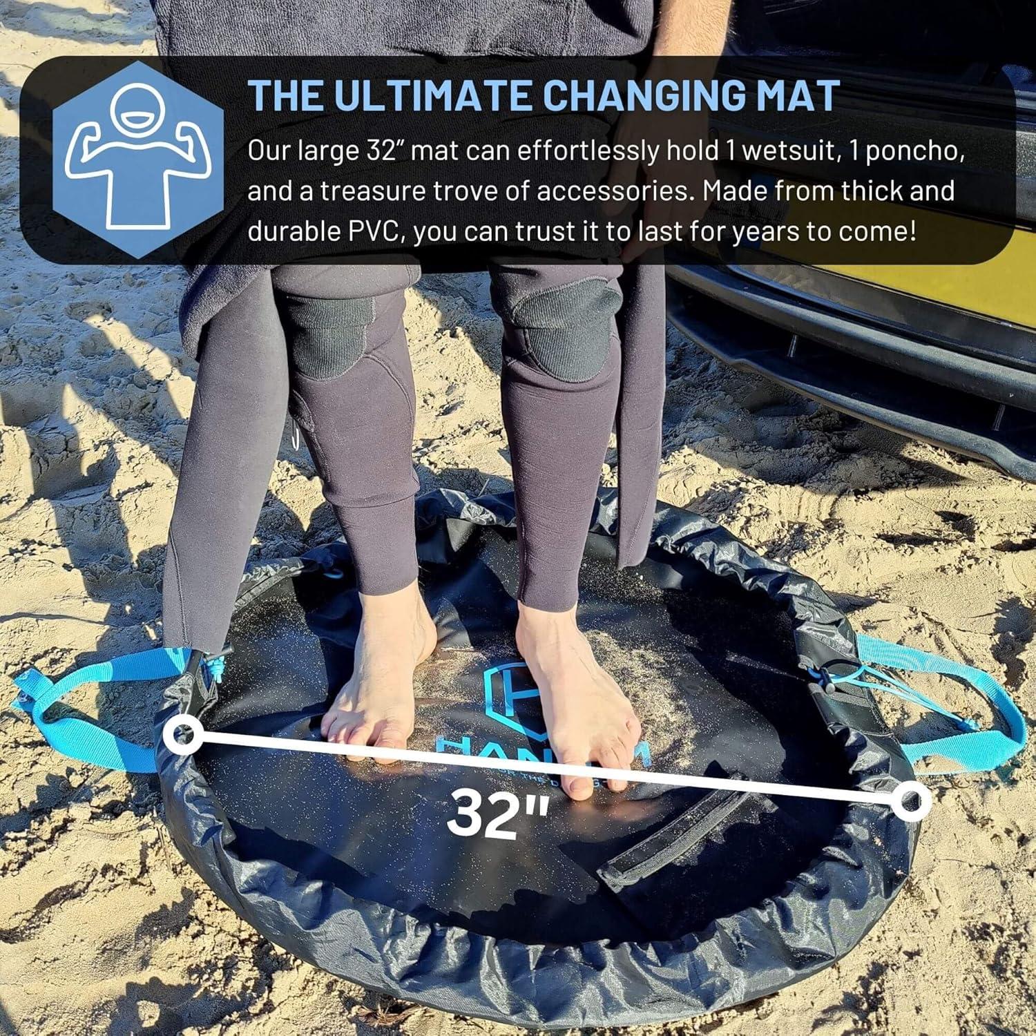 Alfombrilla de Cambio de Traje de Neopreno Hang 11 81cm Azul